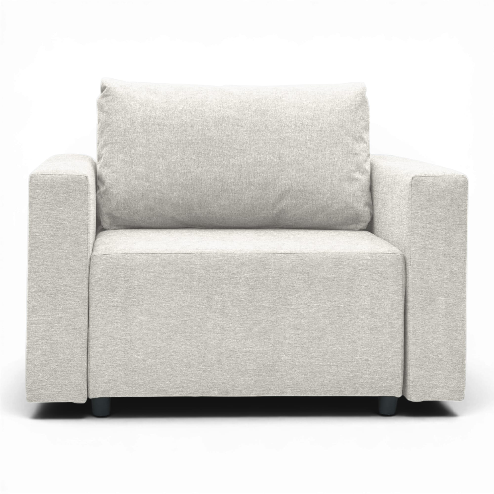 Neo modular folding armchair bed with storage drawer, light gray — photo 9