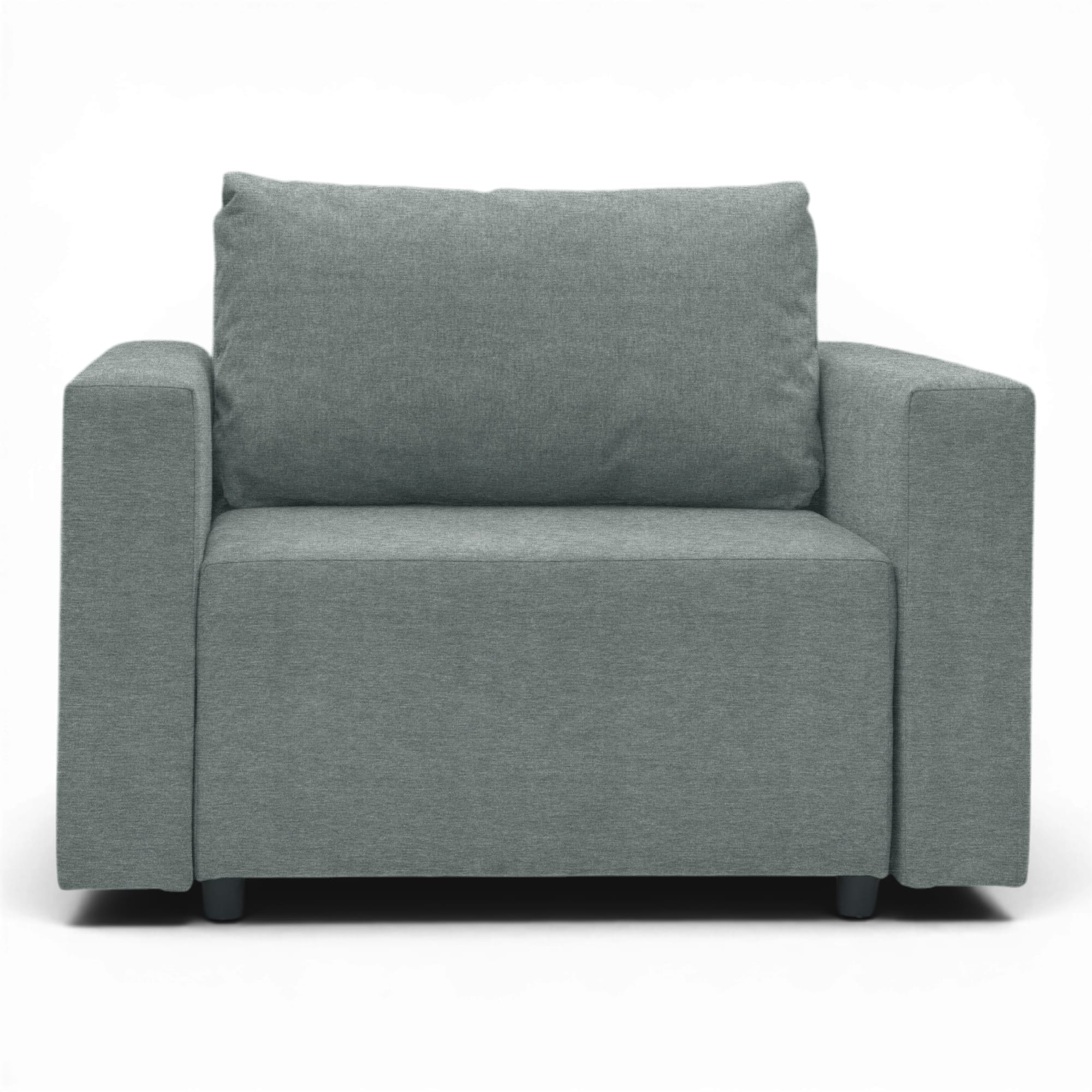 Neo modular folding armchair bed with storage drawer, dark gray — photo 9