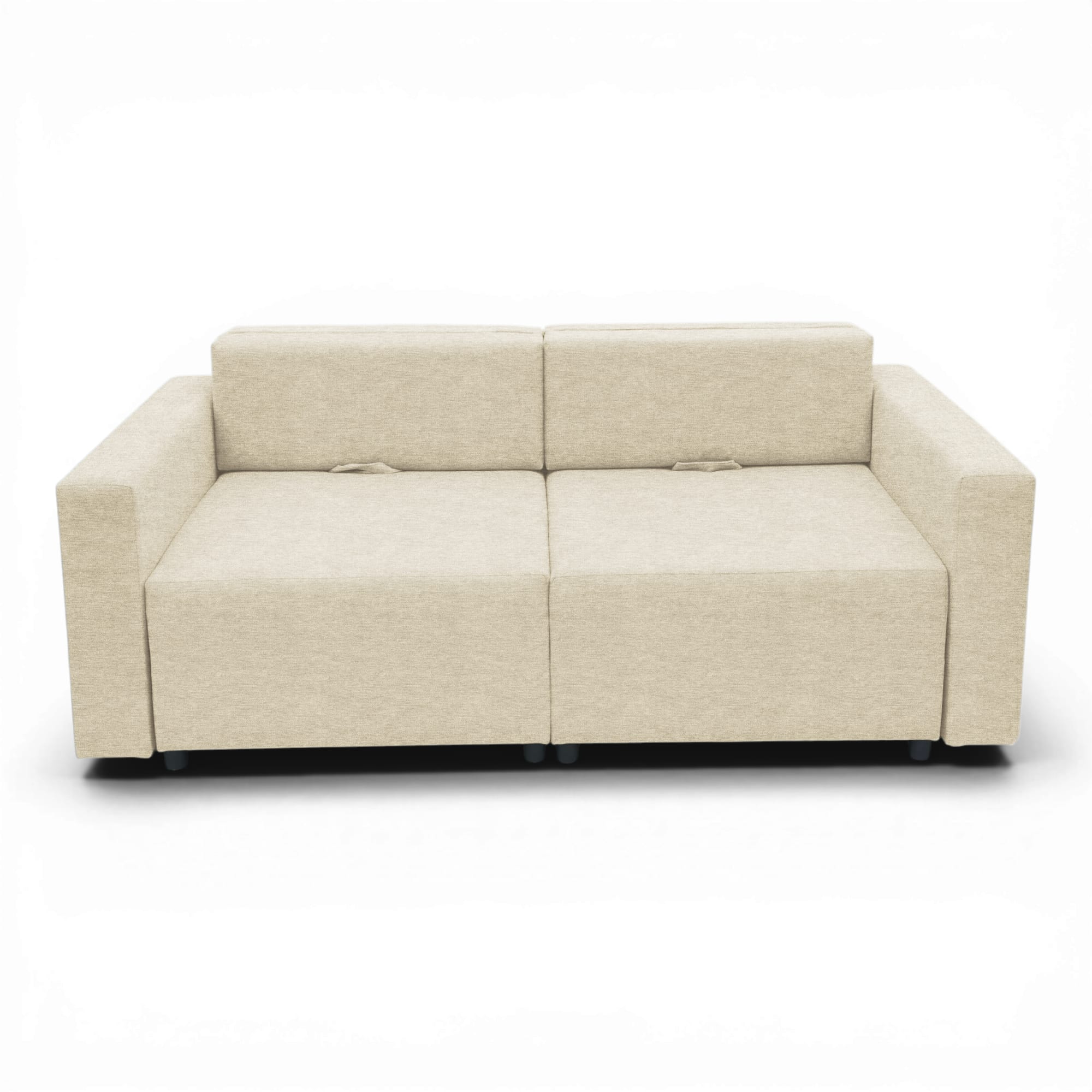 Neo modular convertible sofa bed with storage, cream — photo 11