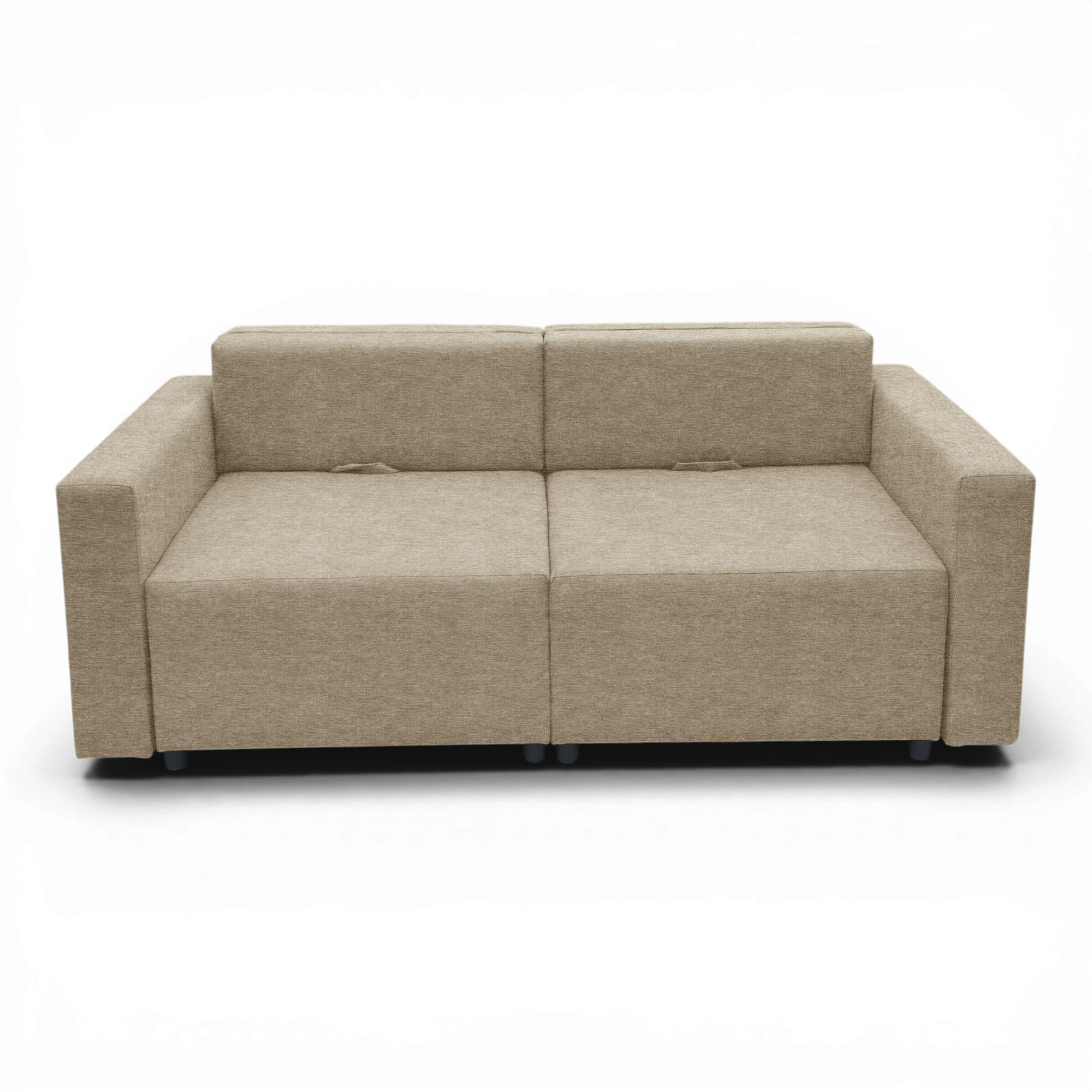 Neo modular convertible sofa bed with storage, beige-gray — photo 11