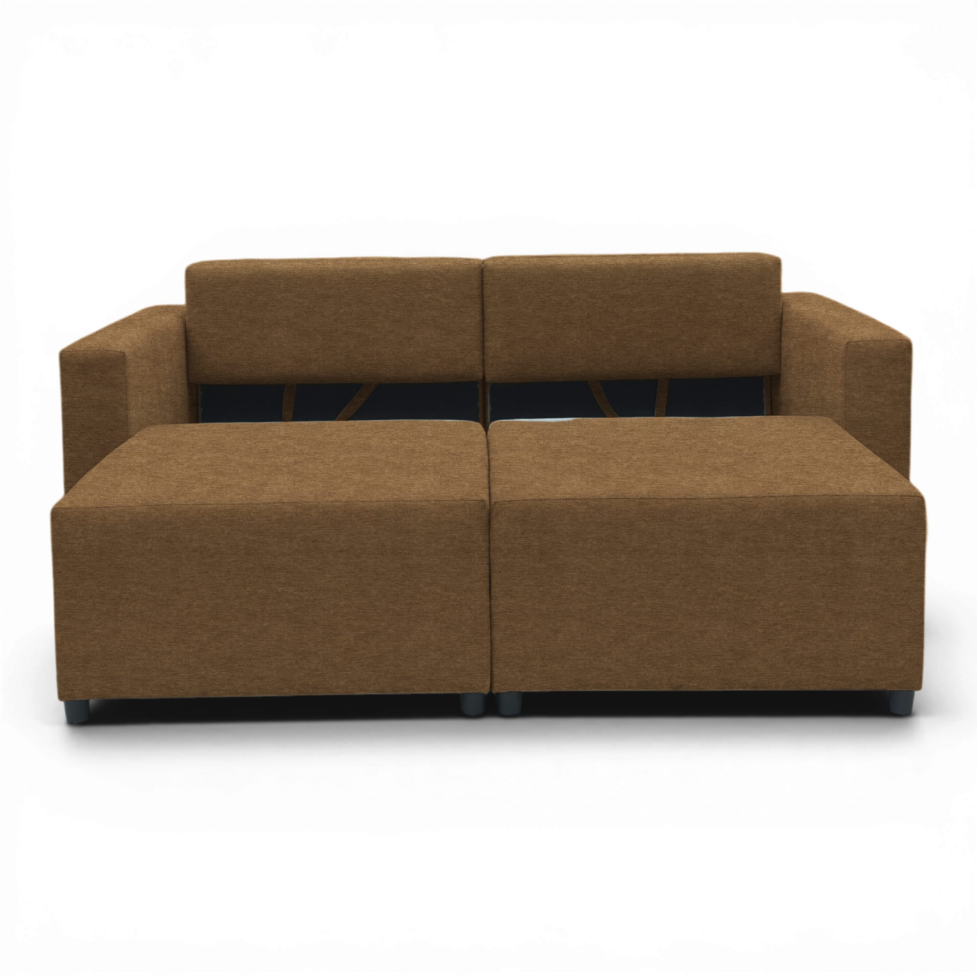 Neo modular convertible sofa bed with storage, brown — photo 12