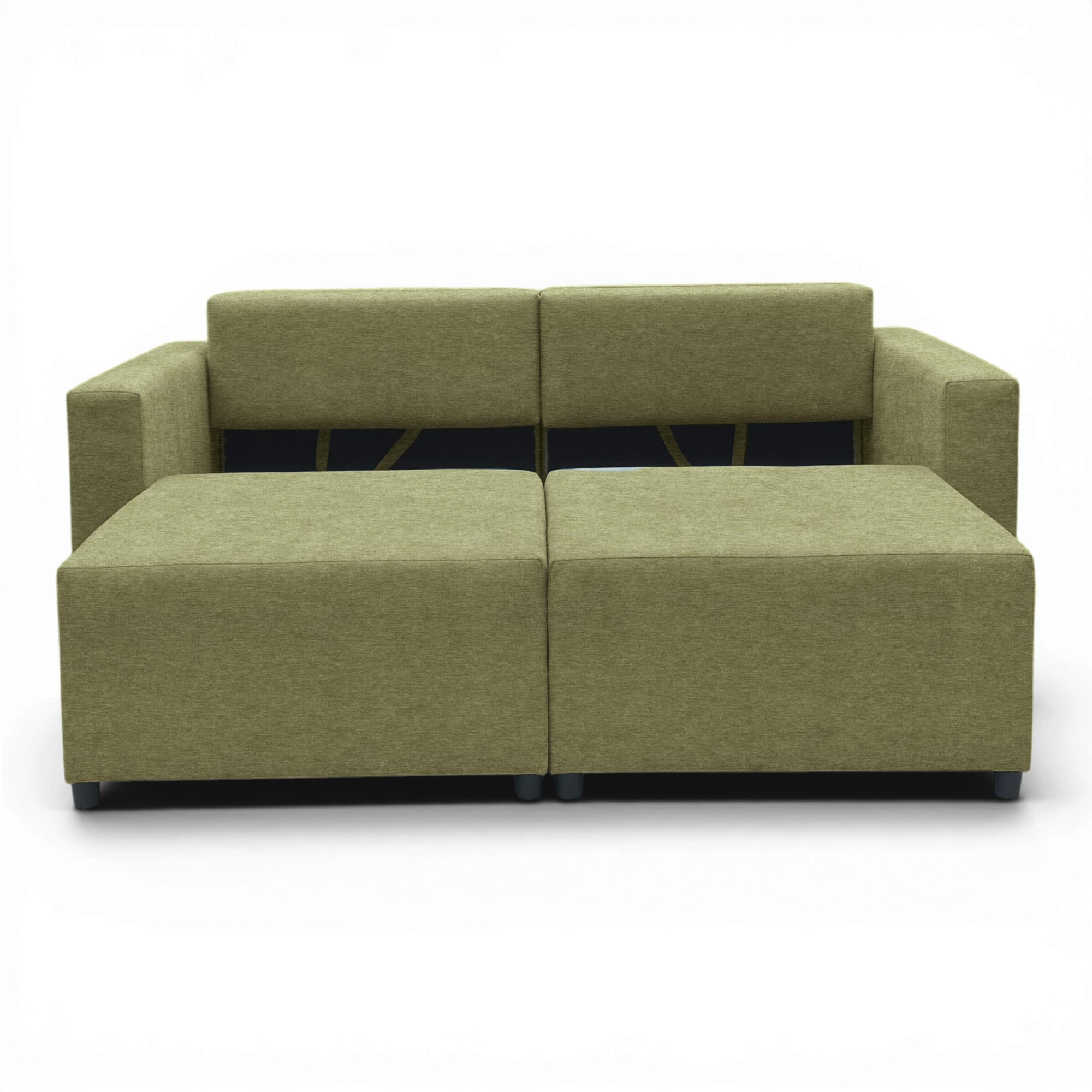 Neo modular convertible sofa bed with storage, green — photo 12