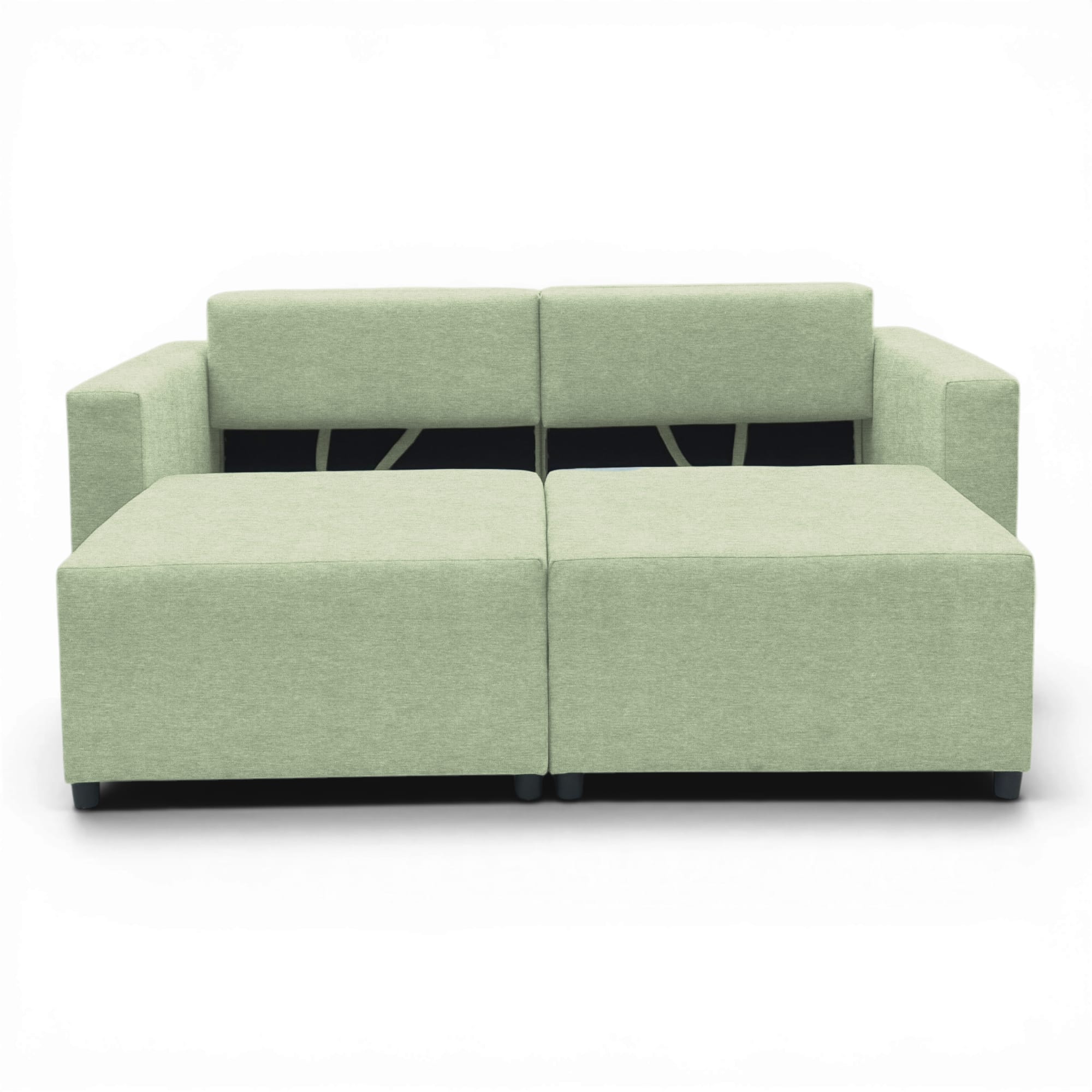 Neo modular convertible sofa bed with storage, turquoise — photo 12