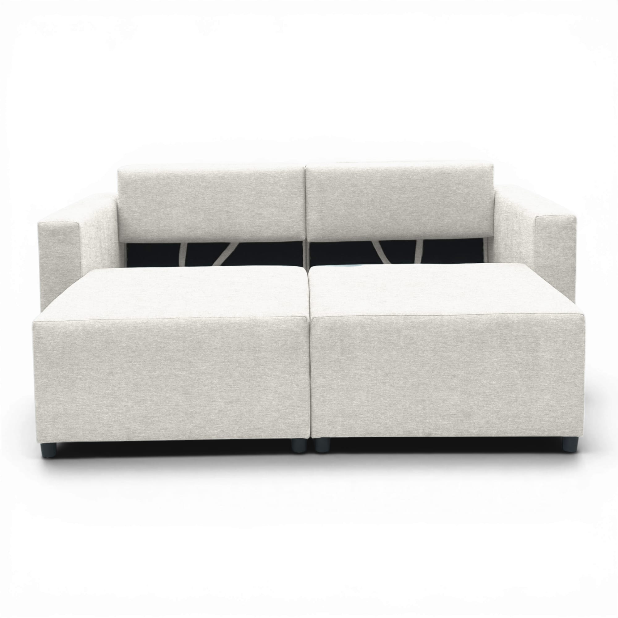 Neo modular convertible sofa bed with storage, light gray — photo 12