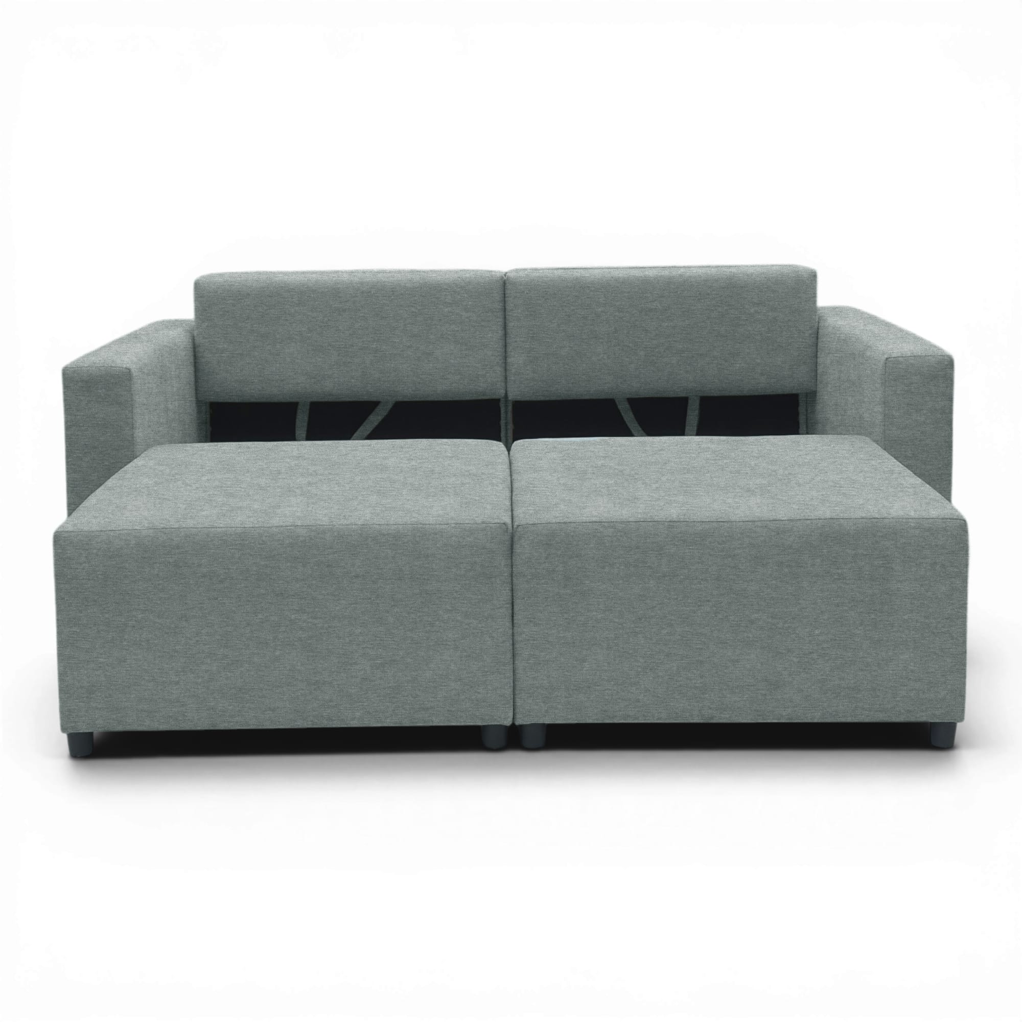 Neo modular convertible sofa bed with storage, dark gray — photo 12