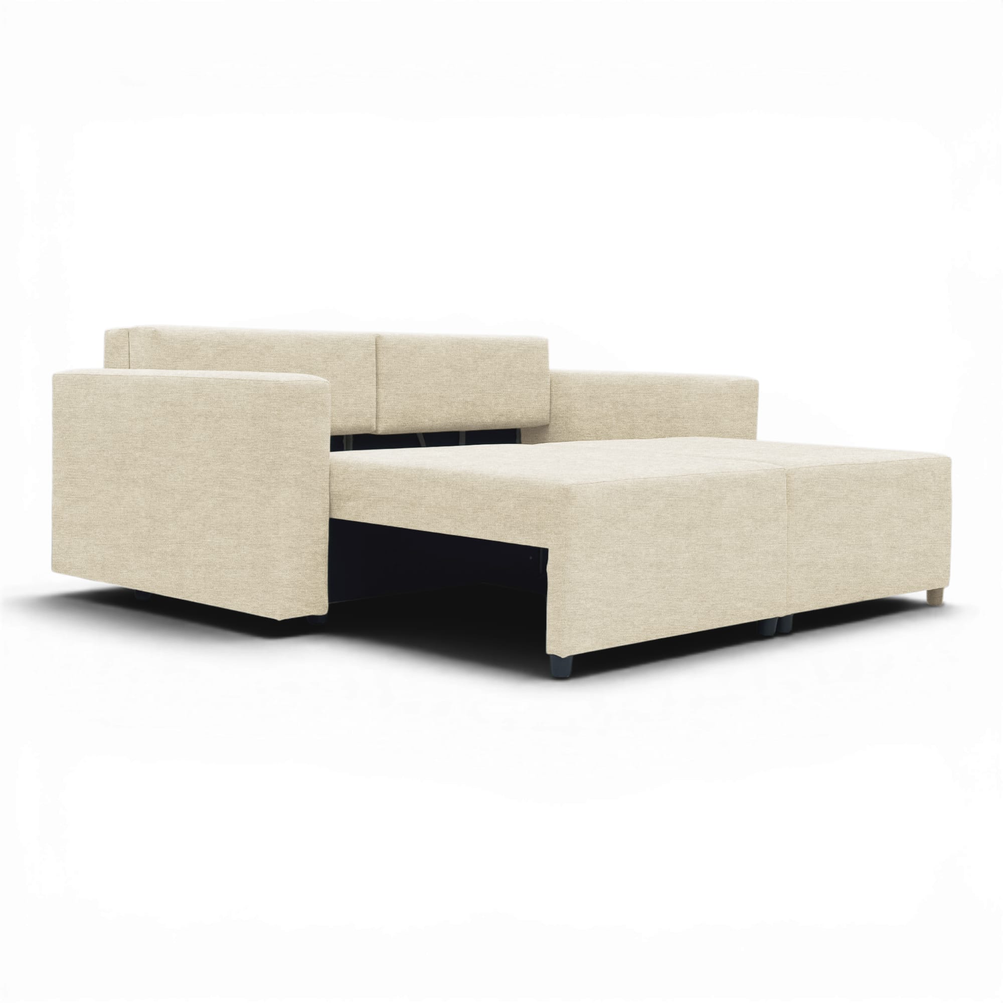 Neo modular convertible sofa bed with storage, cream — photo 13