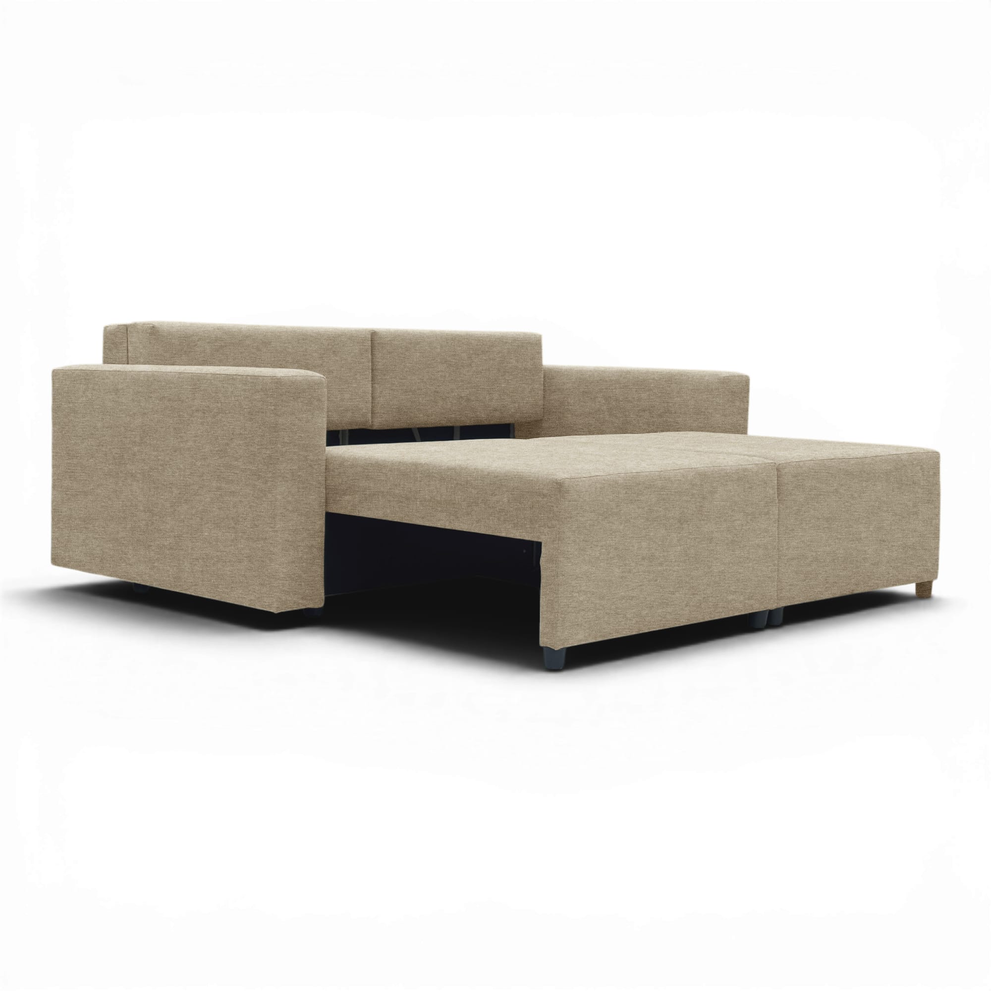 Neo modular convertible sofa bed with storage, beige-gray — photo 13