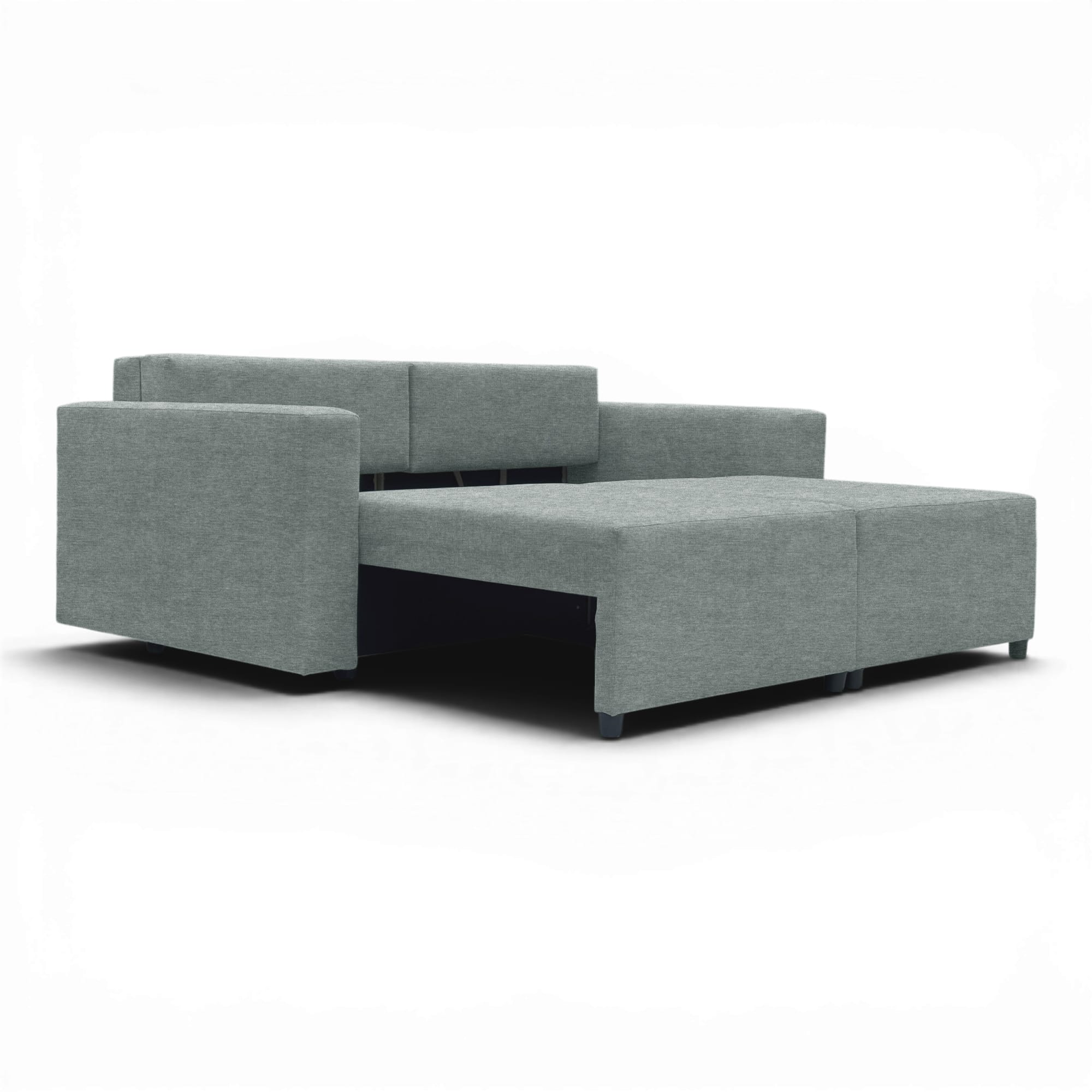 Neo modular convertible sofa bed with storage, dark gray — photo 13