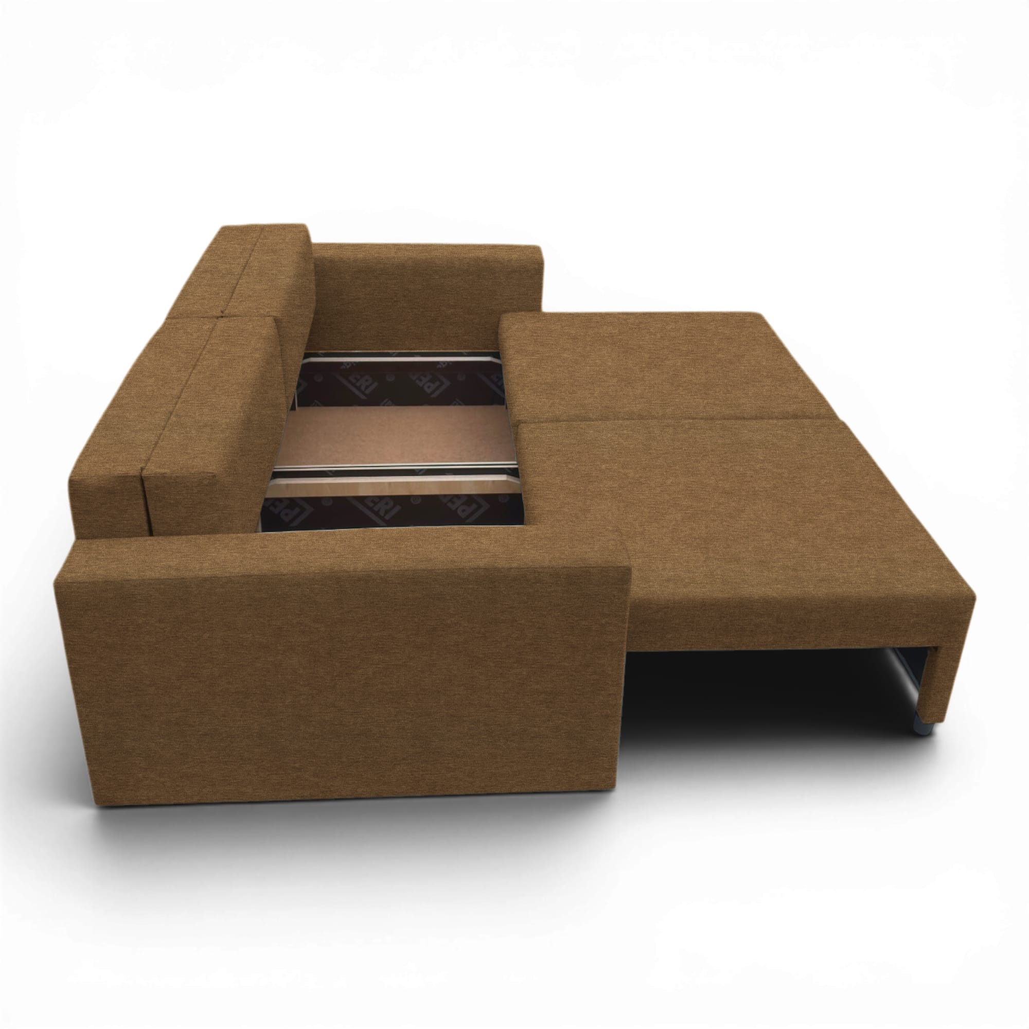 Neo modular convertible sofa bed with storage, brown — photo 14
