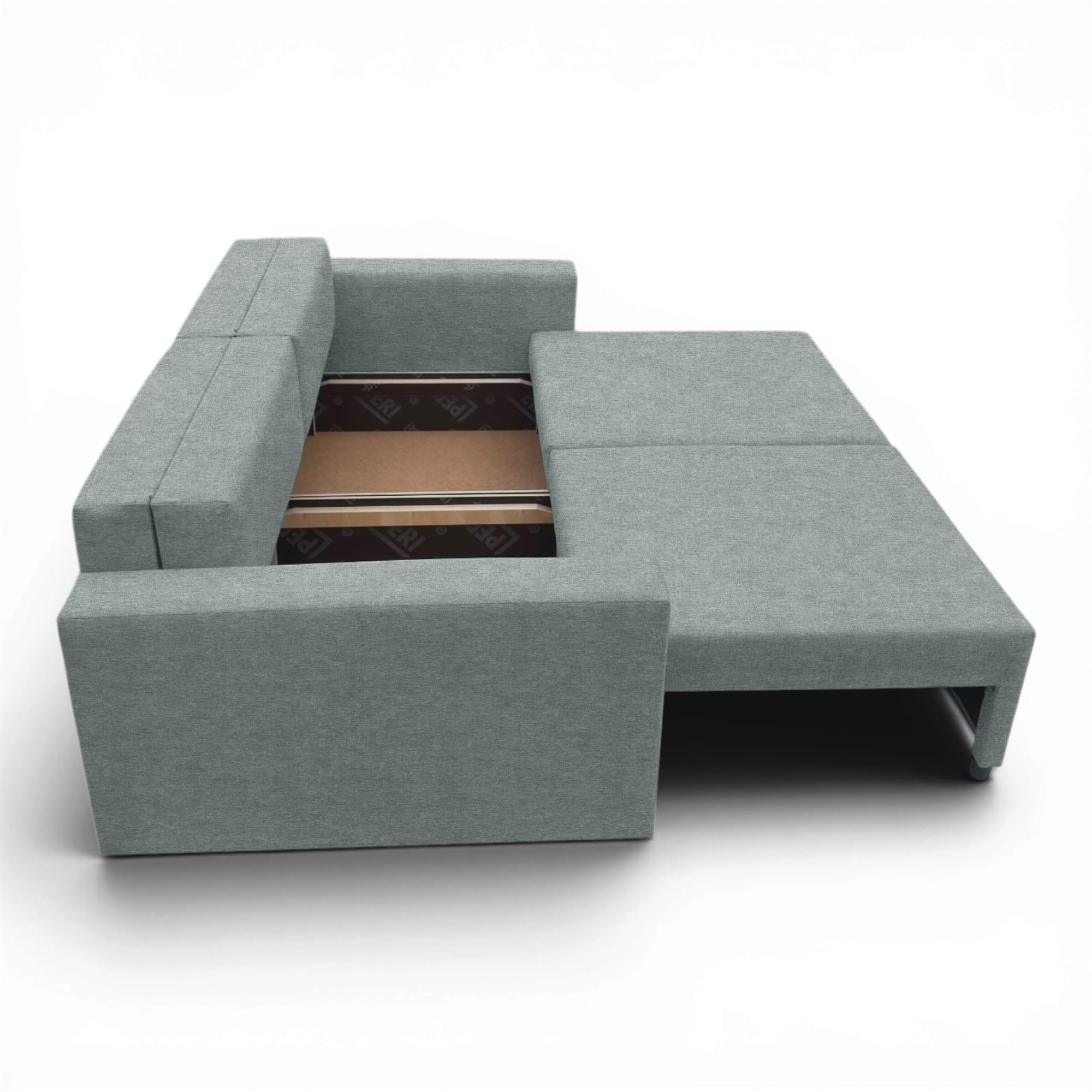 Neo modular convertible sofa bed with storage, dark gray — photo 14