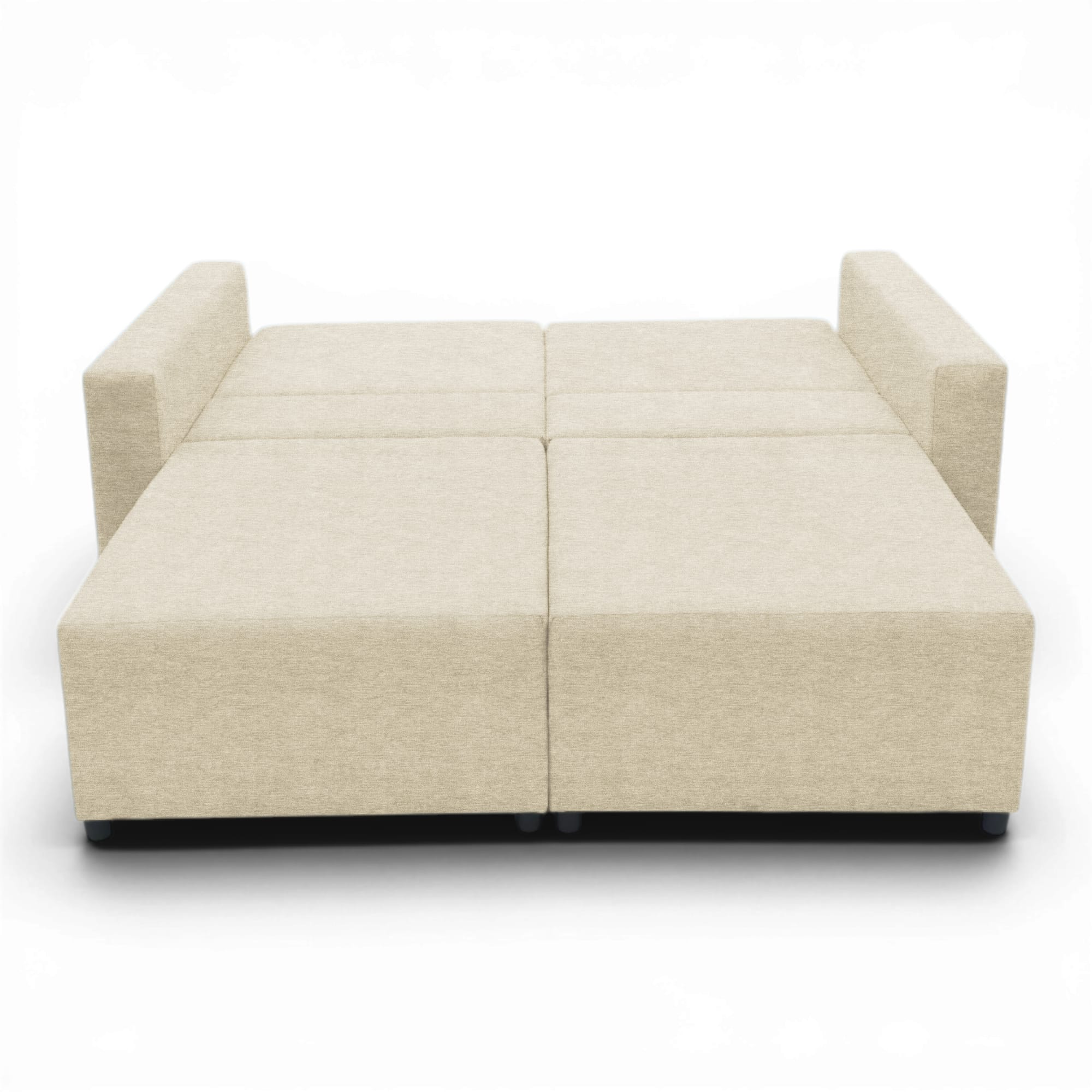 Neo modular convertible sofa bed with storage, cream — photo 16