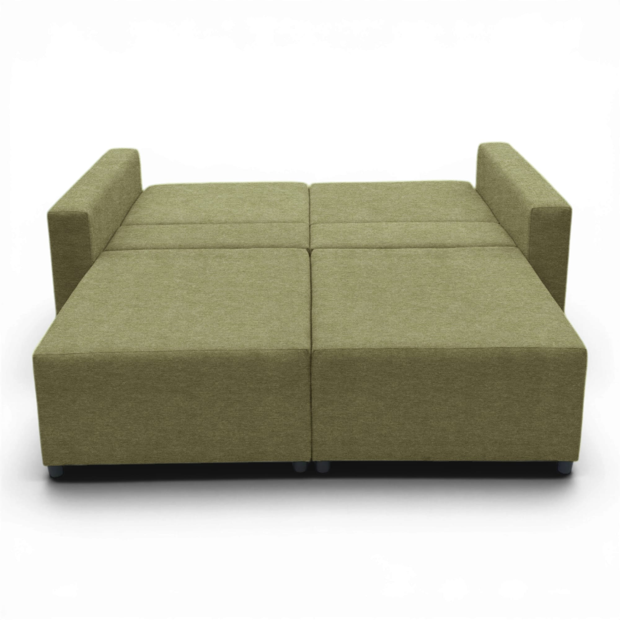 Neo modular convertible sofa bed with storage, green — photo 16