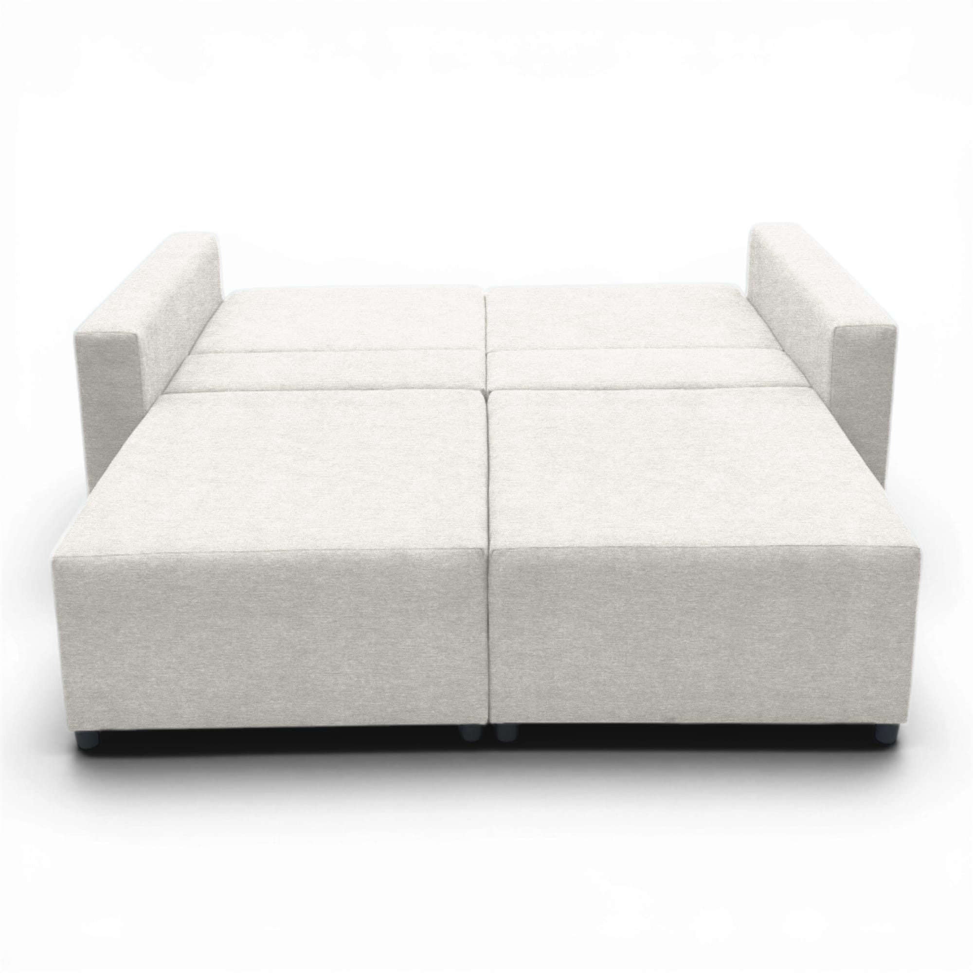 Neo modular convertible sofa bed with storage, light gray — photo 16