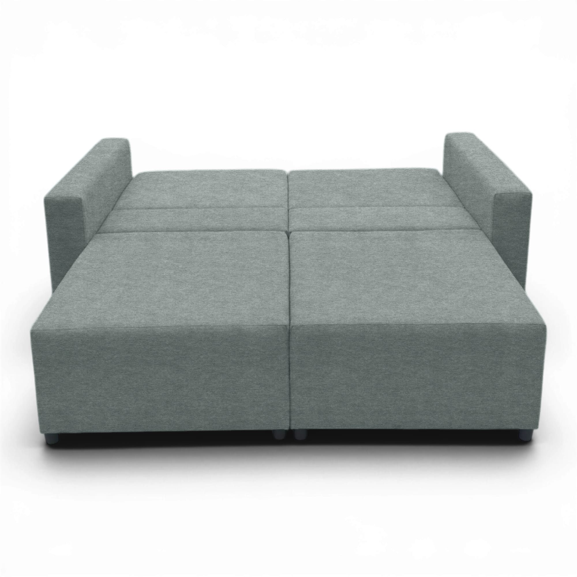 Neo modular convertible sofa bed with storage, dark gray — photo 16
