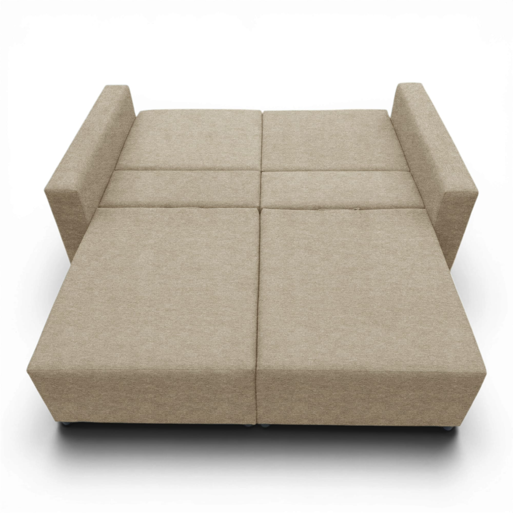 Neo modular convertible sofa bed with storage, beige-gray — photo 4