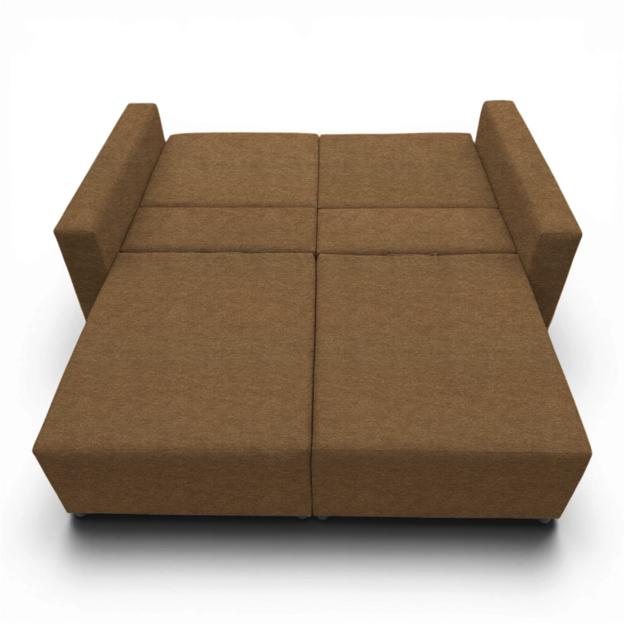 Neo modular convertible sofa bed with storage, brown — photo 4