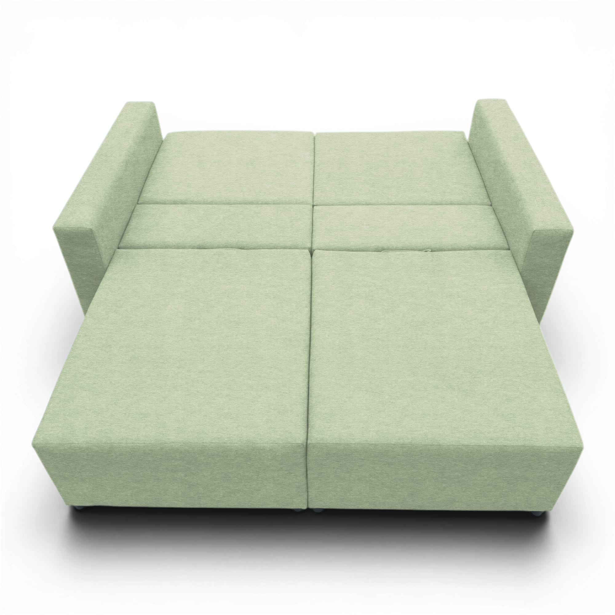 Neo modular convertible sofa bed with storage, turquoise — photo 4