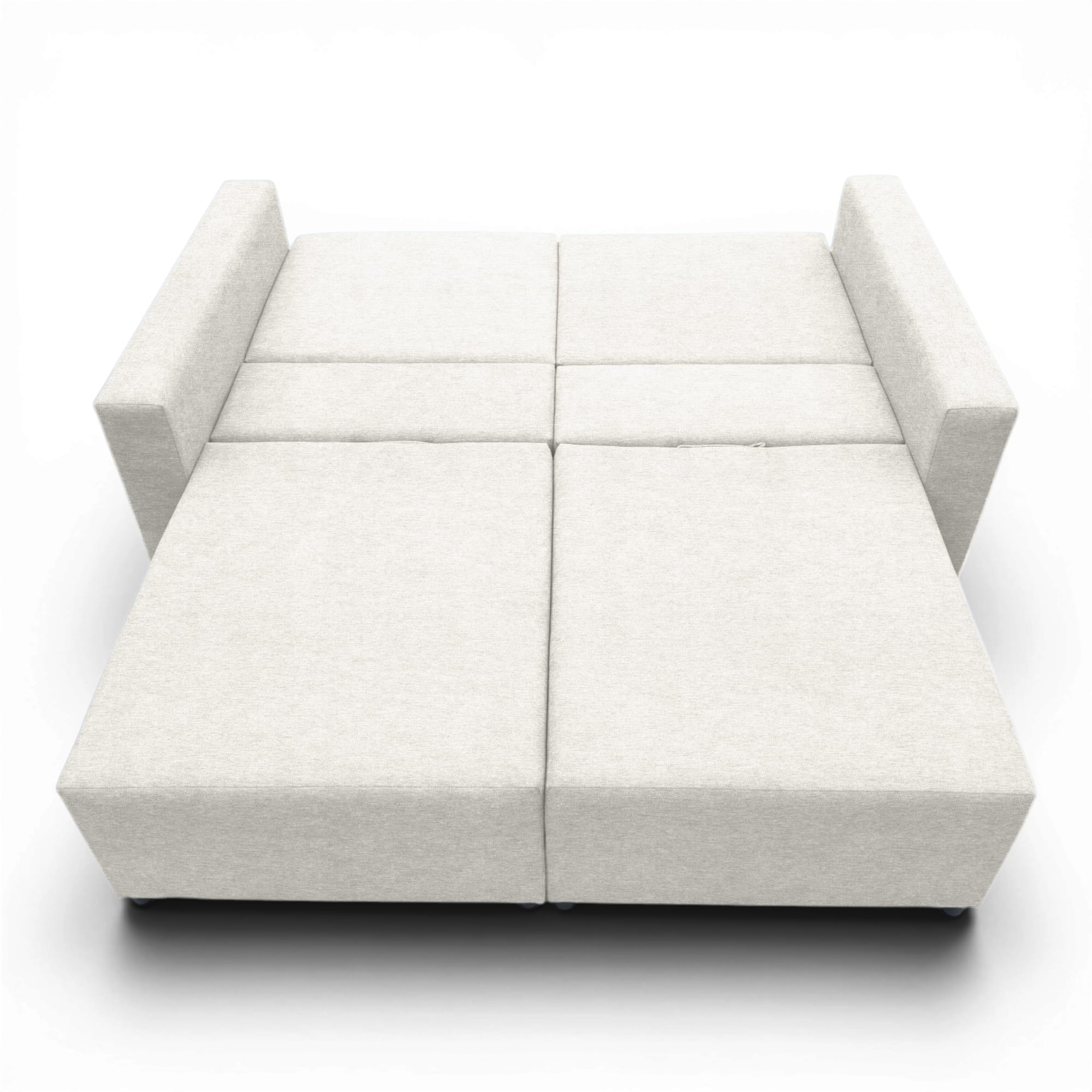 Neo modular convertible sofa bed with storage, light gray — photo 4