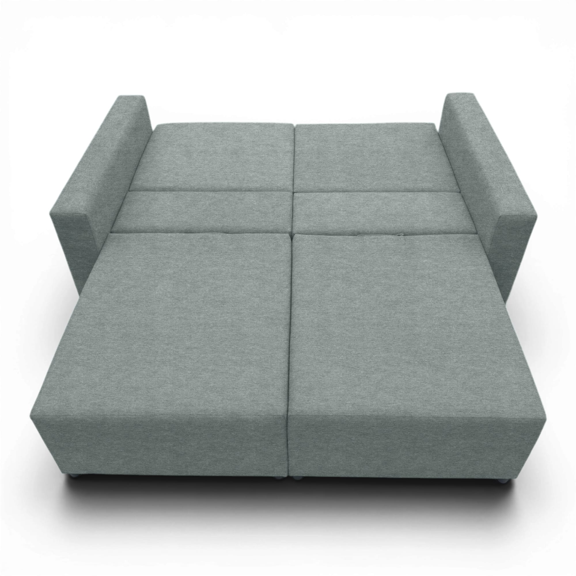 Neo modular convertible sofa bed with storage, dark gray — photo 4