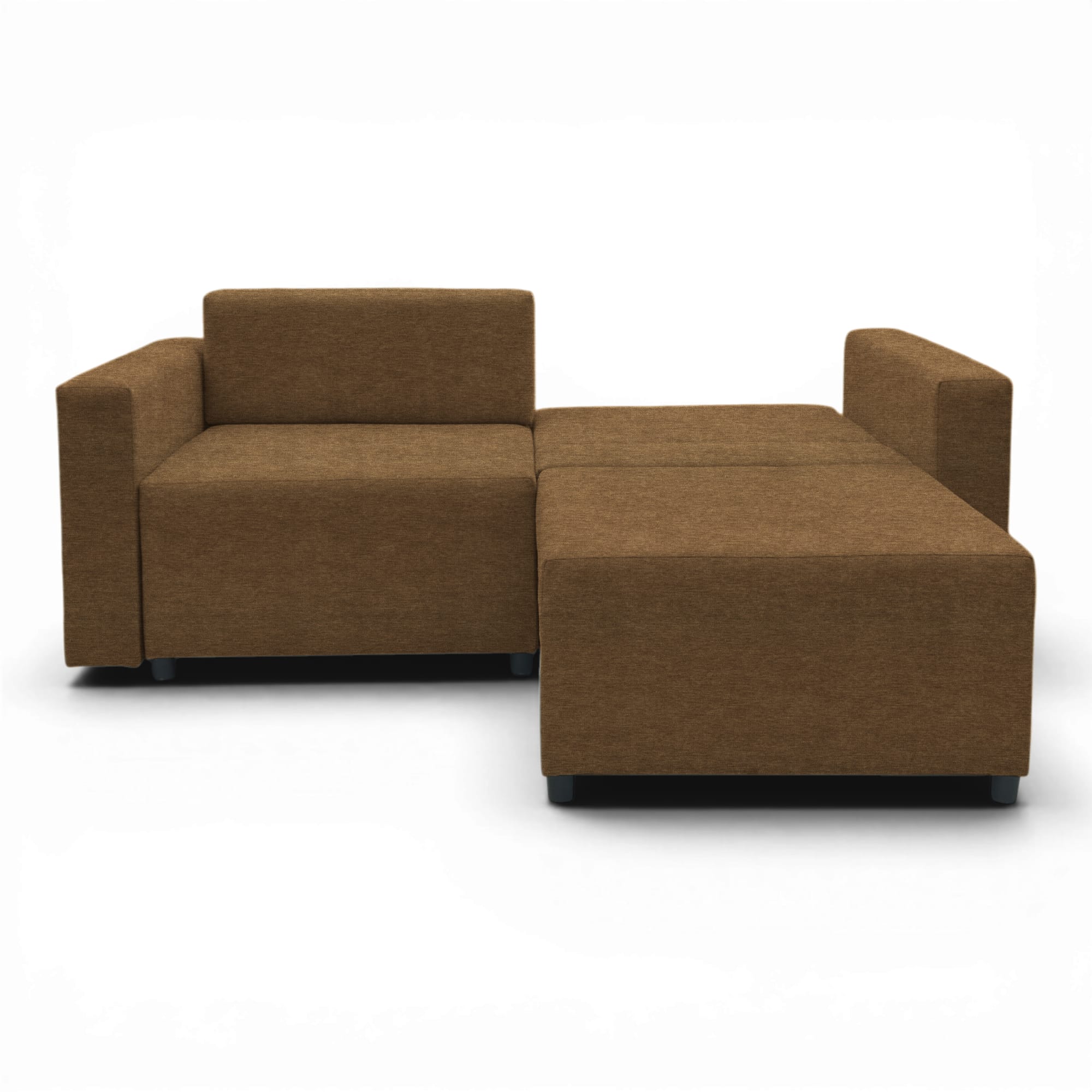 Neo modular convertible sofa bed with storage, brown — photo 5