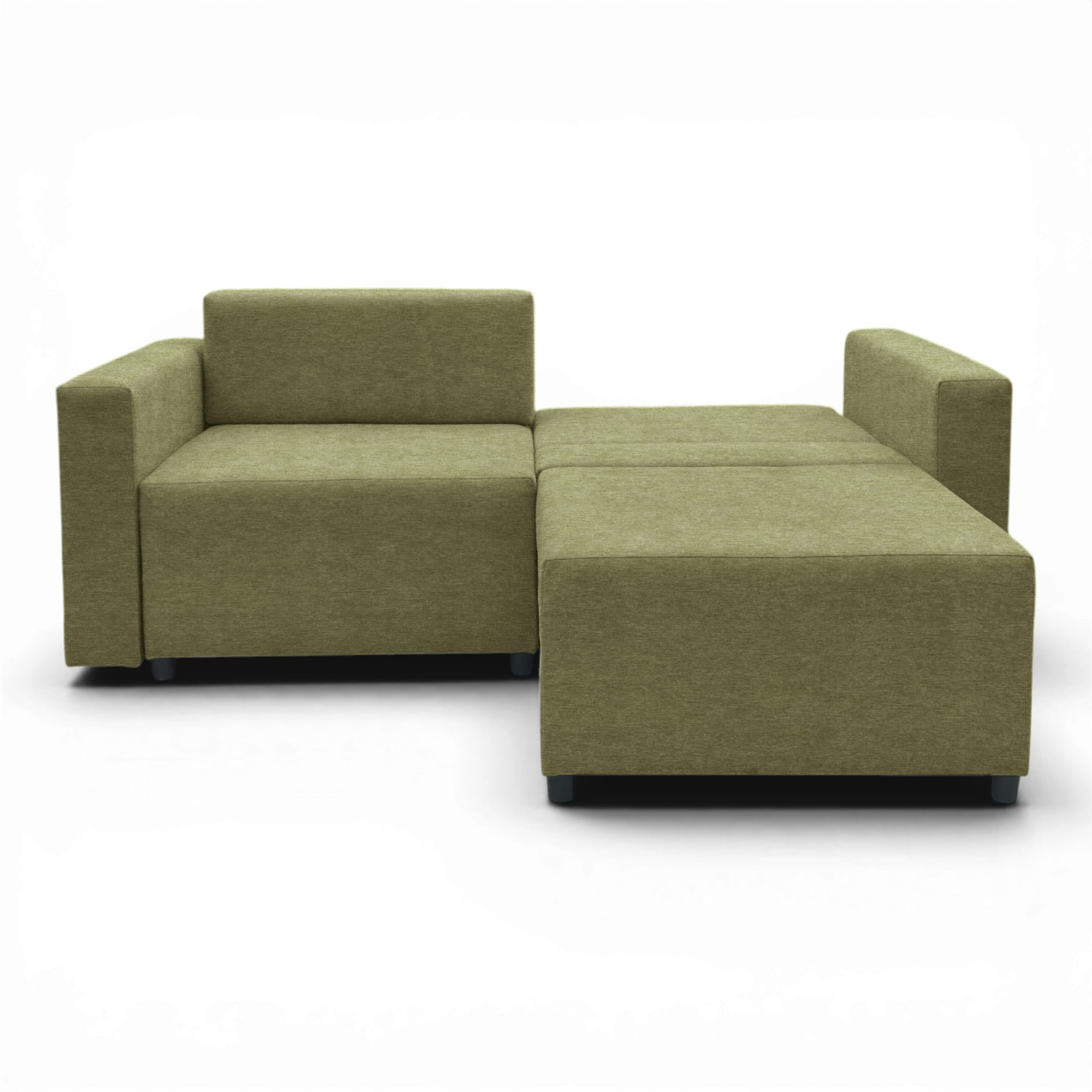 Neo modular convertible sofa bed with storage, green — photo 5