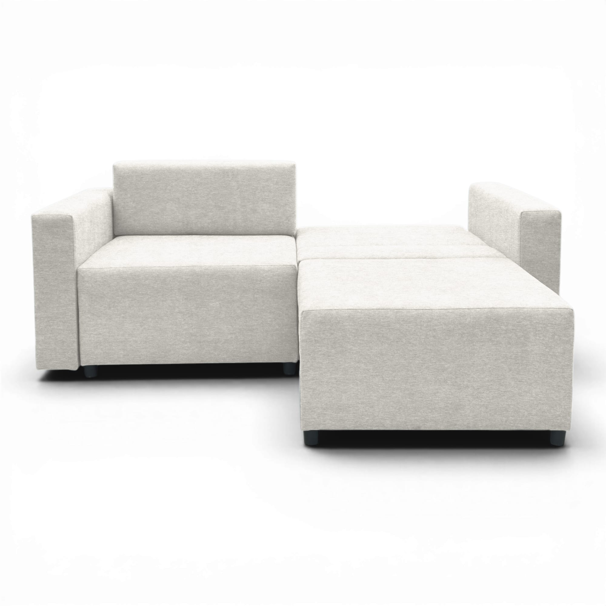 Neo modular convertible sofa bed with storage, light gray — photo 5