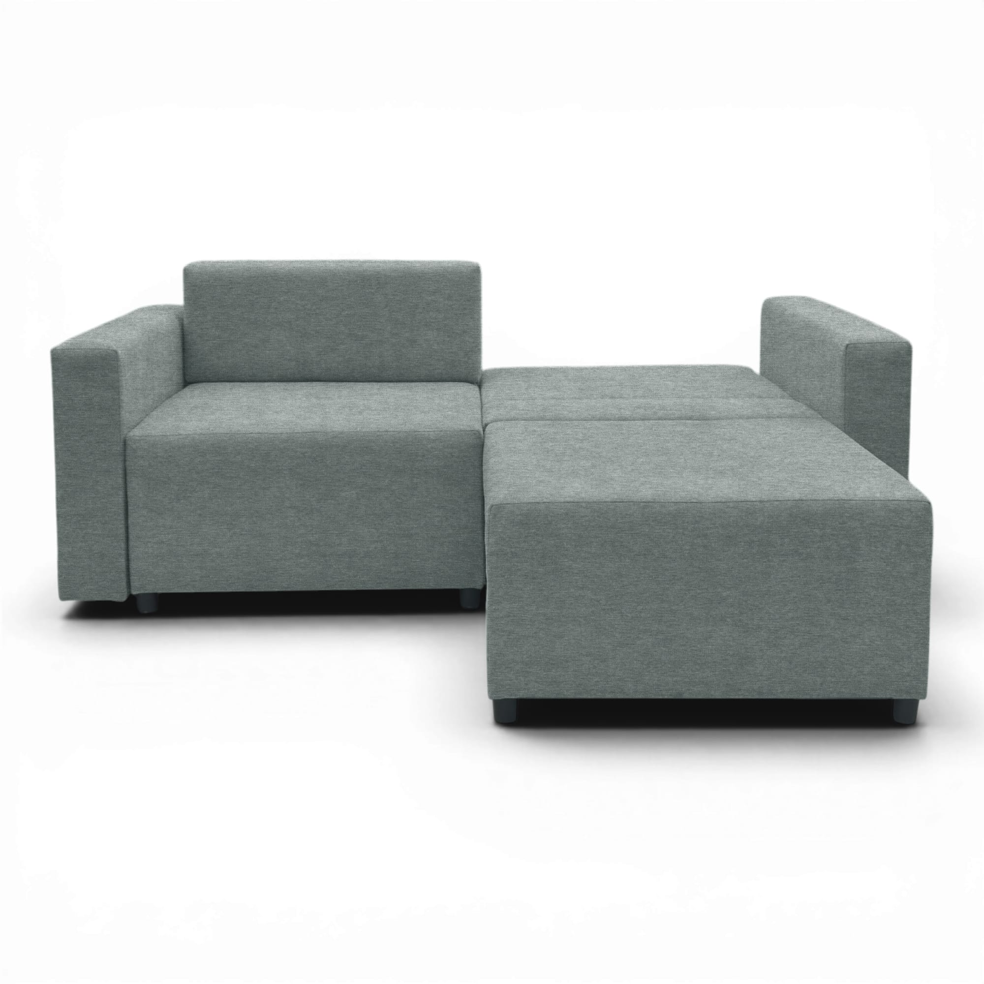 Neo modular convertible sofa bed with storage, dark gray — photo 5