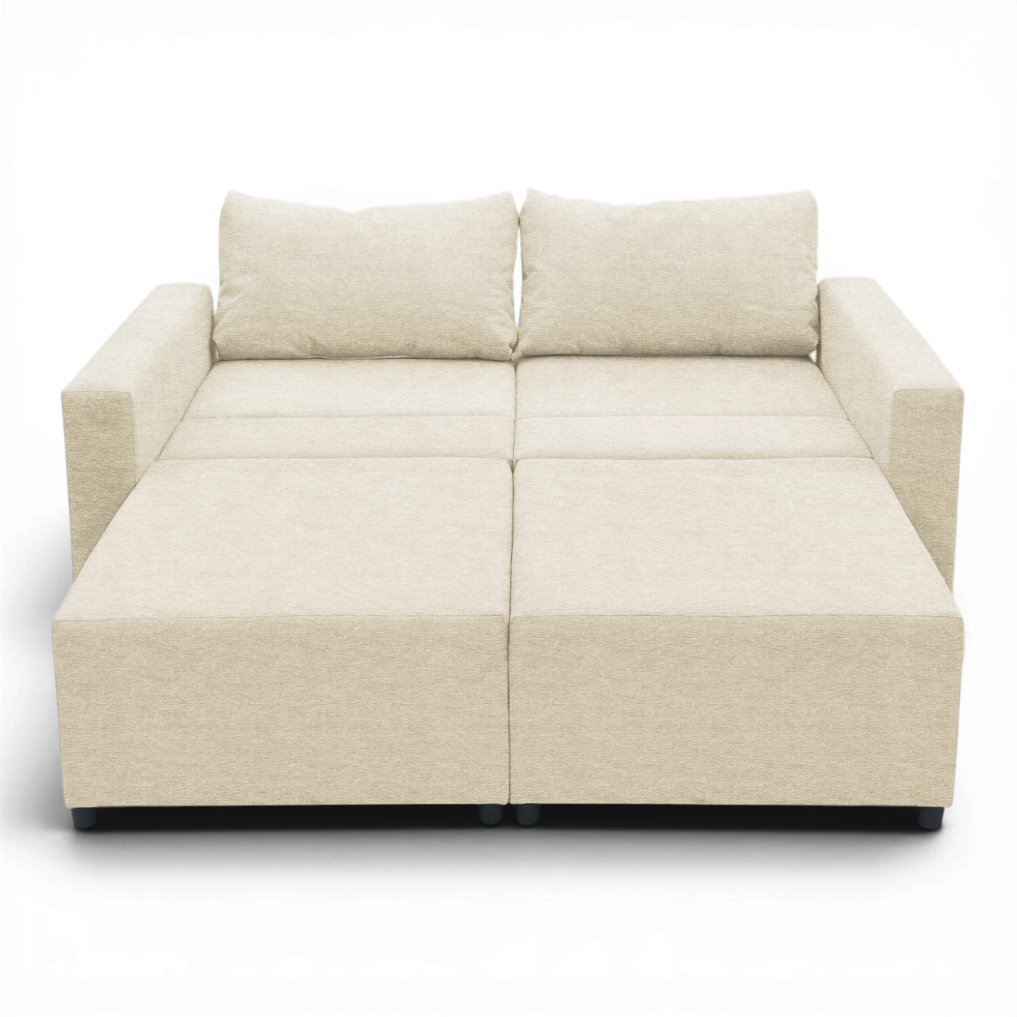 Neo modular convertible sofa bed with storage, cream — photo 6