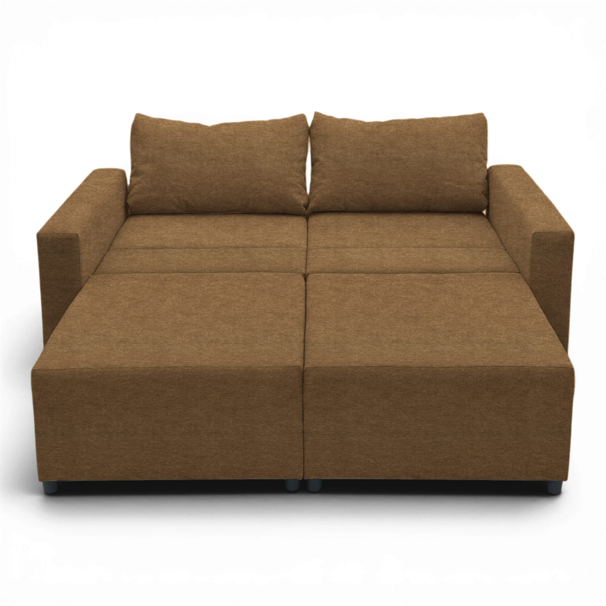Neo modular convertible sofa bed with storage, brown — photo 6