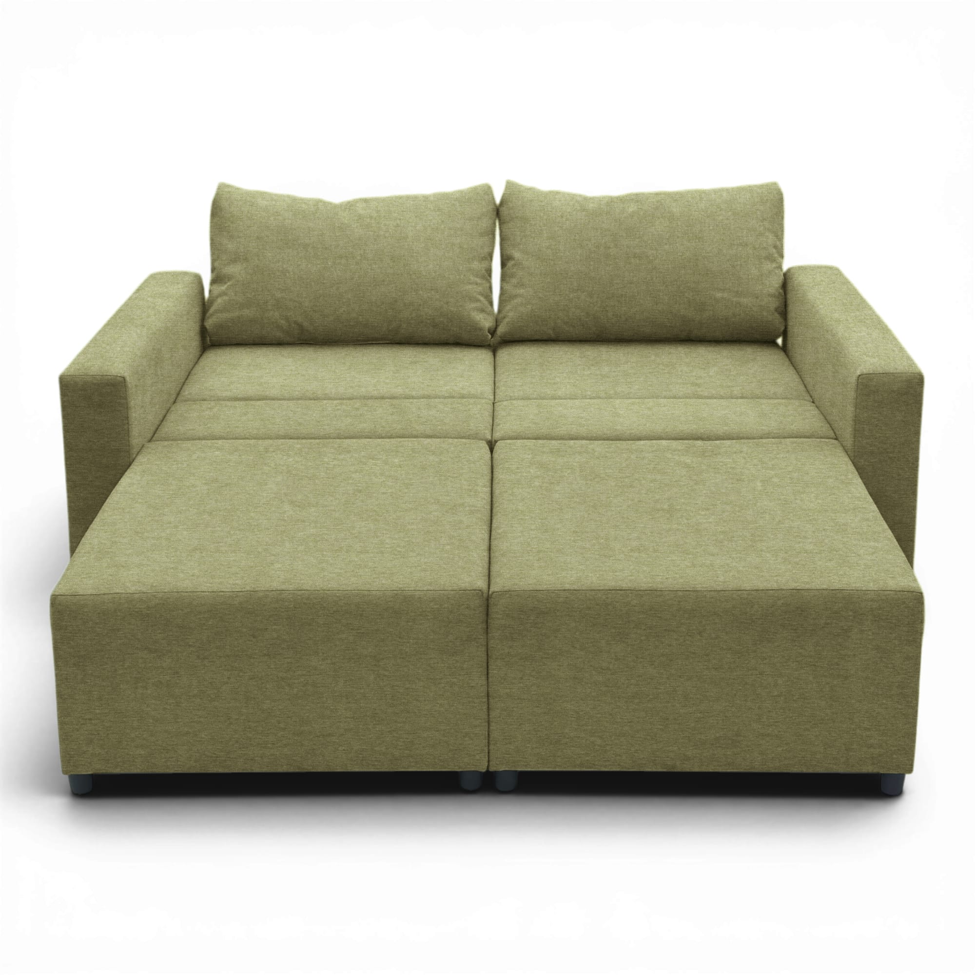 Neo modular convertible sofa bed with storage, green — photo 6