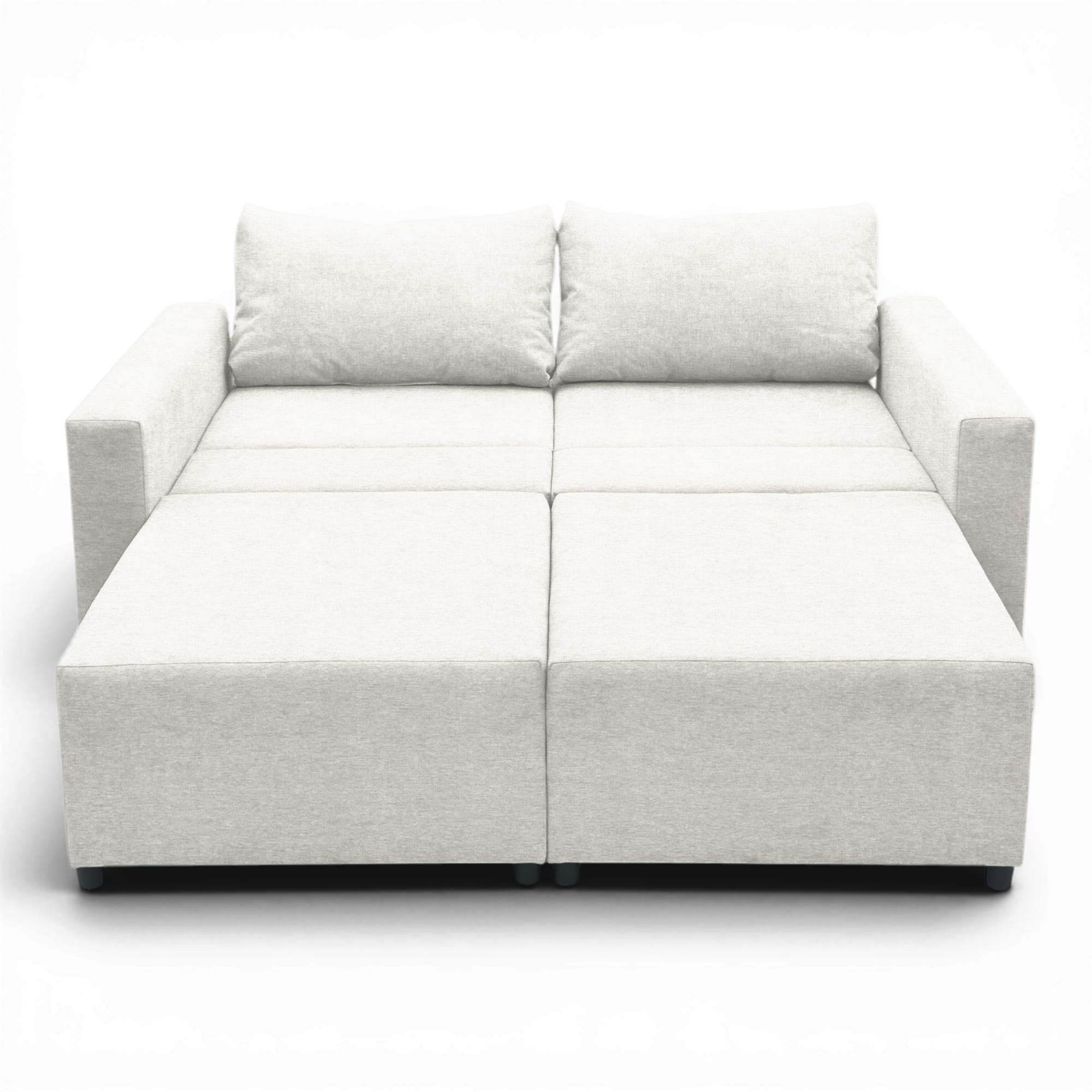 Neo modular convertible sofa bed with storage, light gray — photo 6