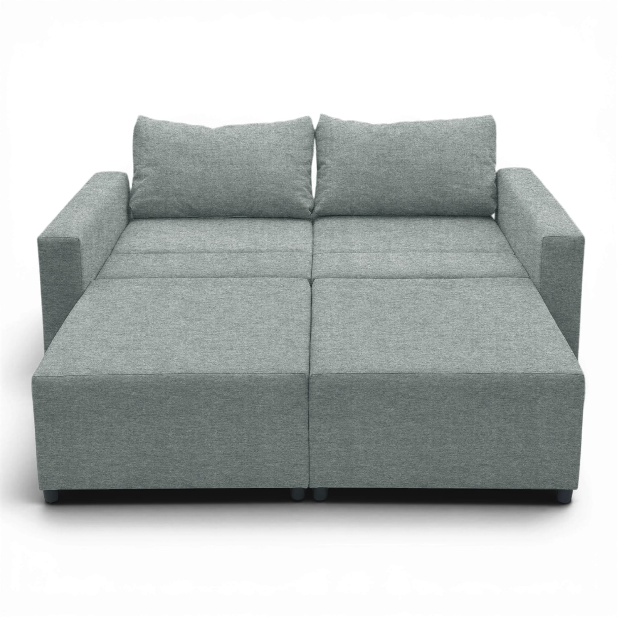 Neo modular convertible sofa bed with storage, dark gray — photo 6