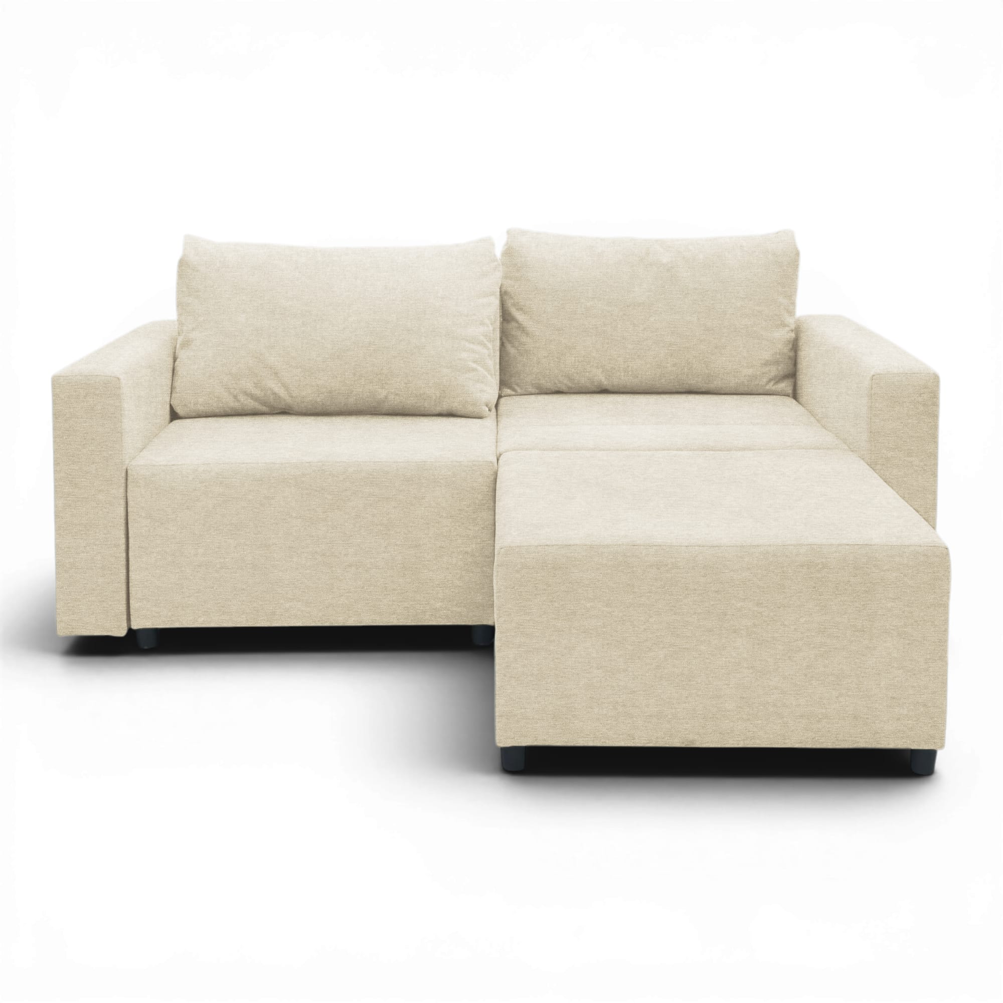 Neo modular convertible sofa bed with storage, cream — photo 7