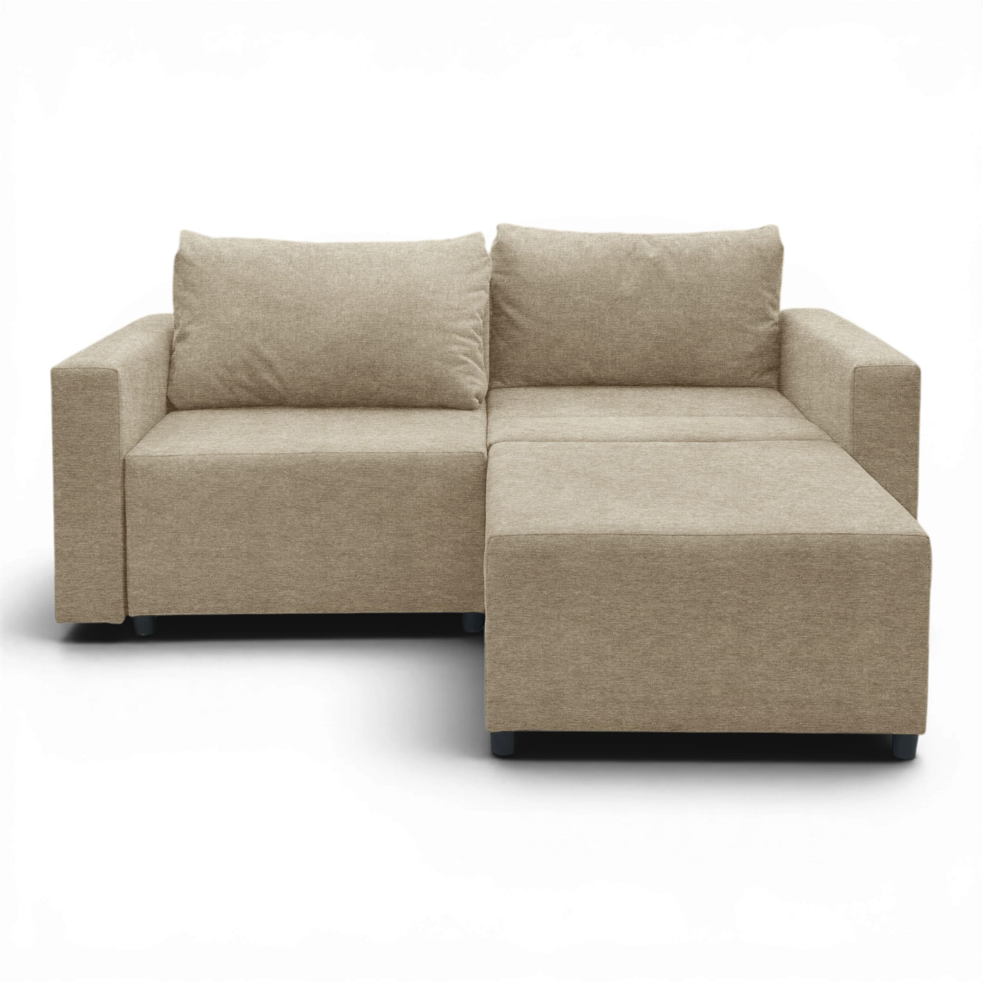 Neo modular convertible sofa bed with storage, beige-gray — photo 7