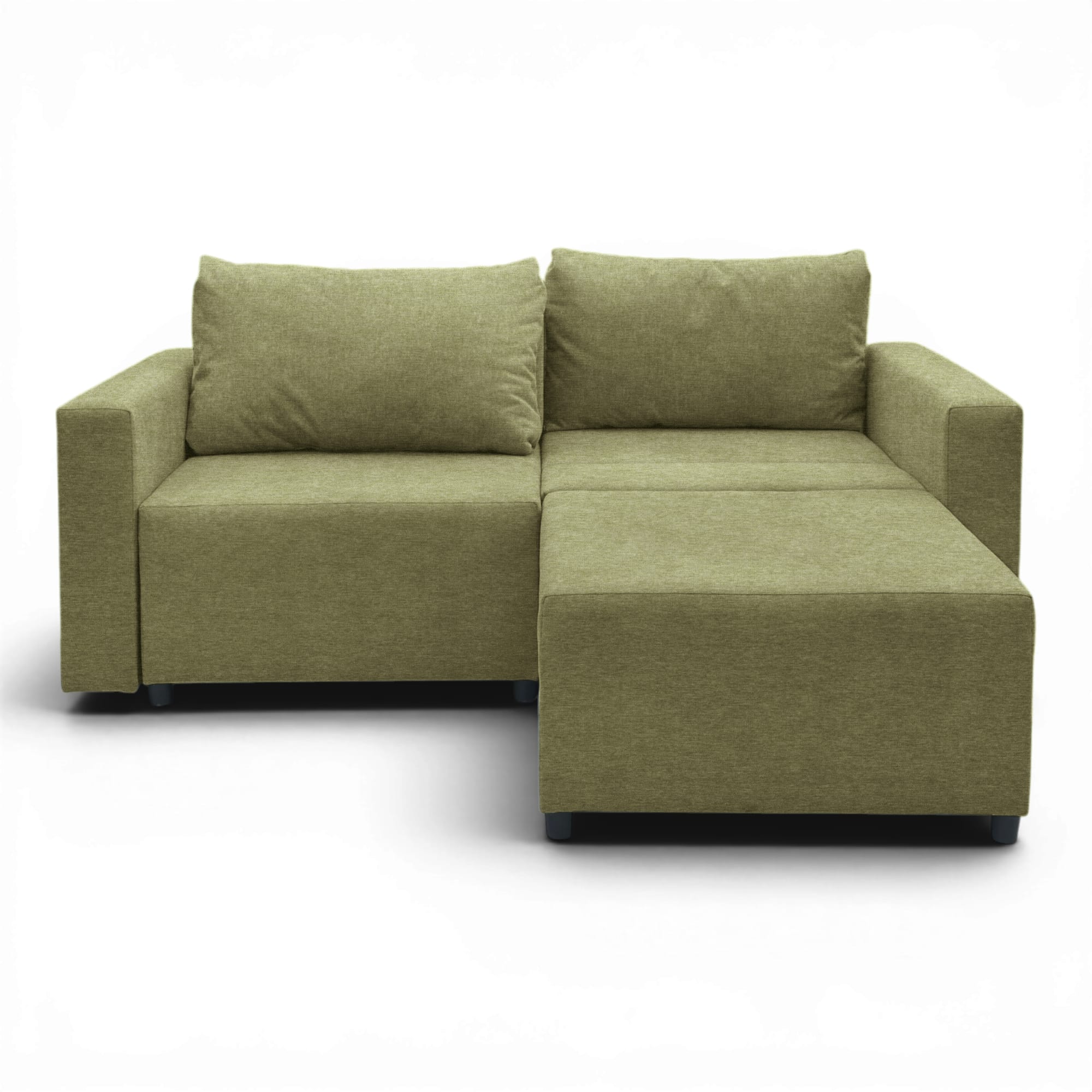 Neo modular convertible sofa bed with storage, green — photo 7