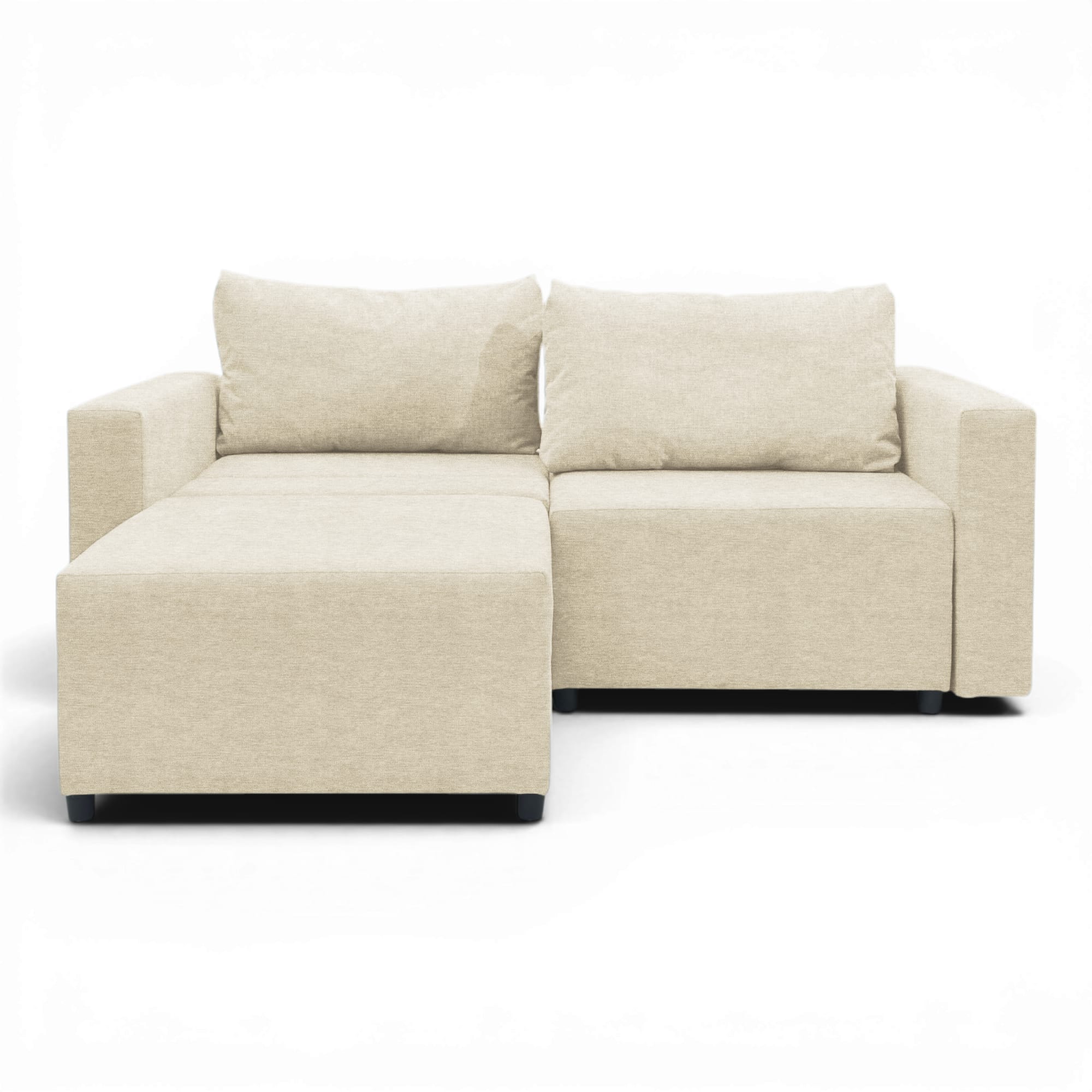 Neo modular convertible sofa bed with storage, cream — photo 8