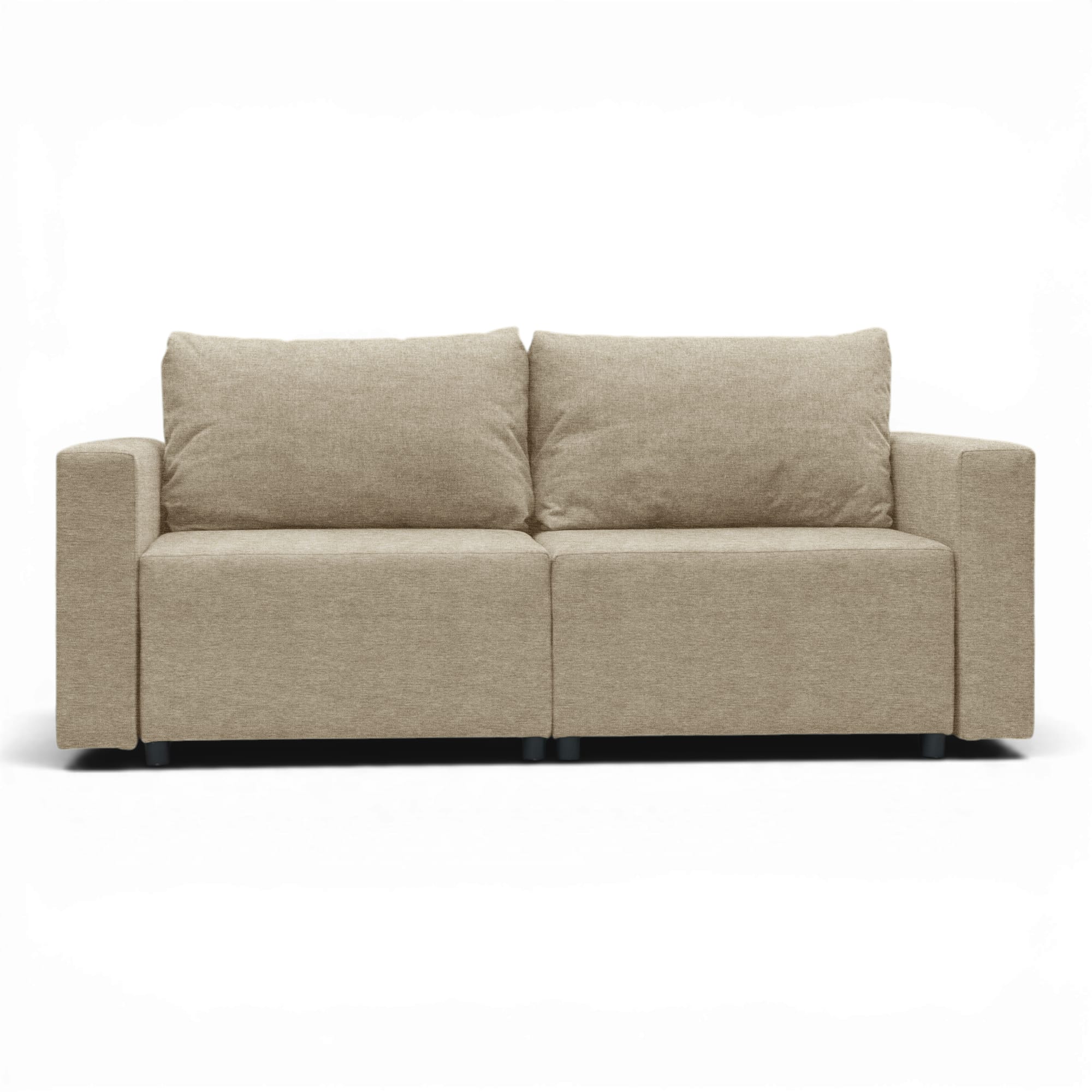 Neo modular convertible sofa bed with storage, beige-gray — photo 9