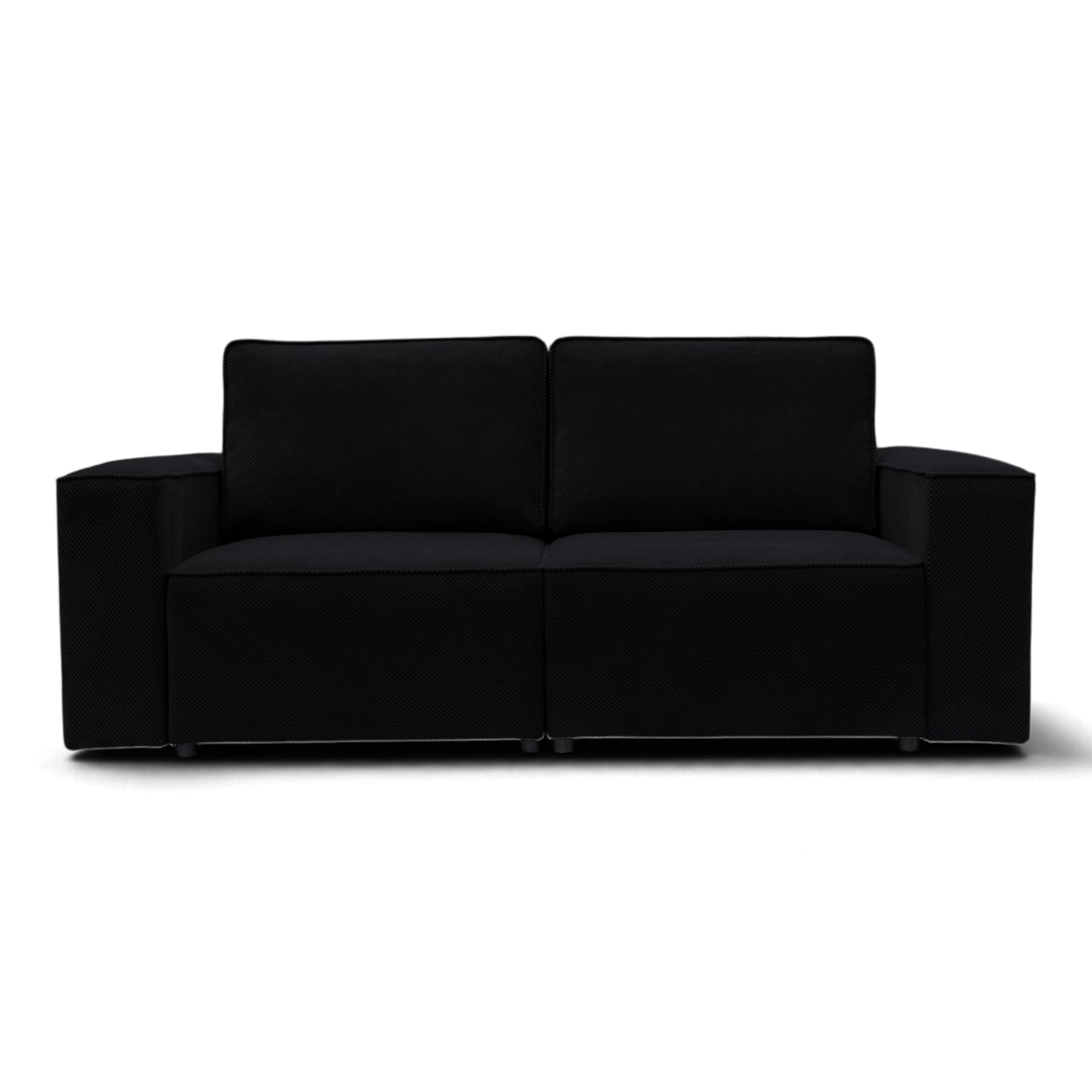 Neo Lux modular sofa bed with bedding storage, black — photo 1