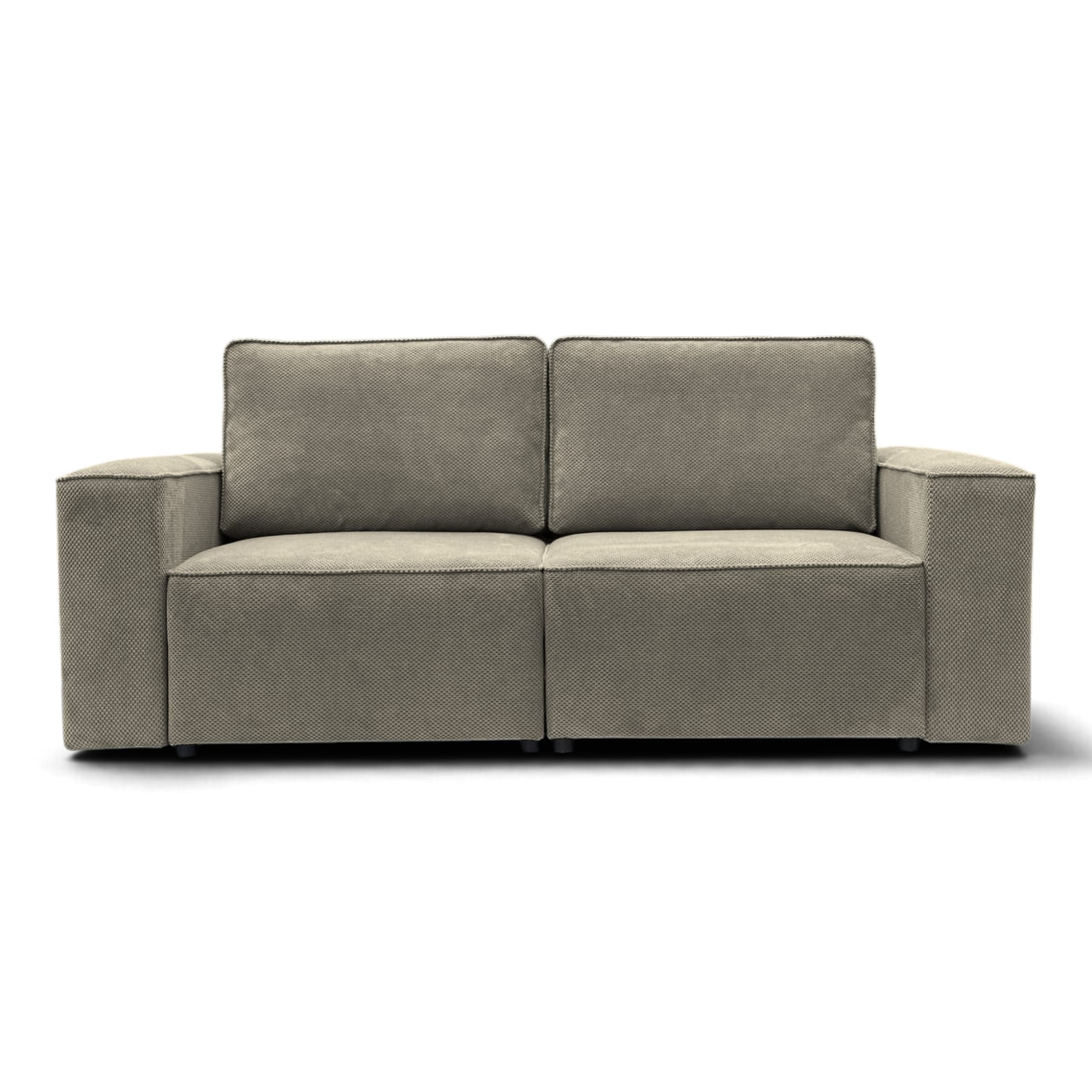 Neo Lux modular sofa bed with bedding storage, beige — photo 1