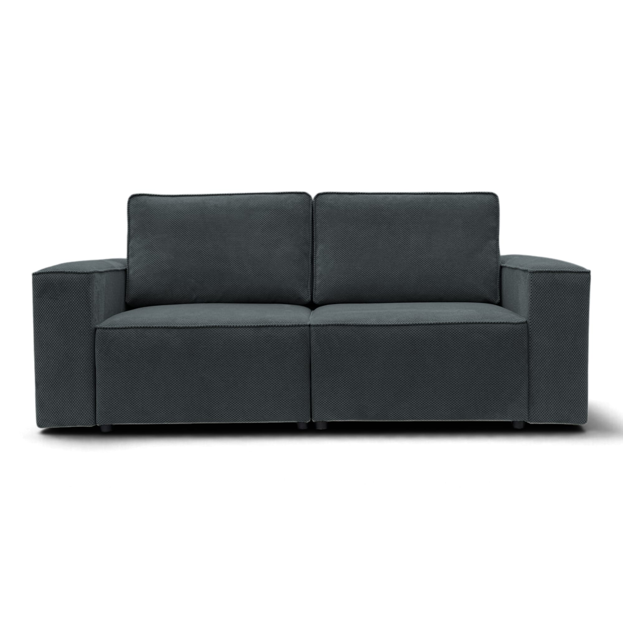 Neo Lux modular sofa bed with bedding storage, dark gray — photo 1