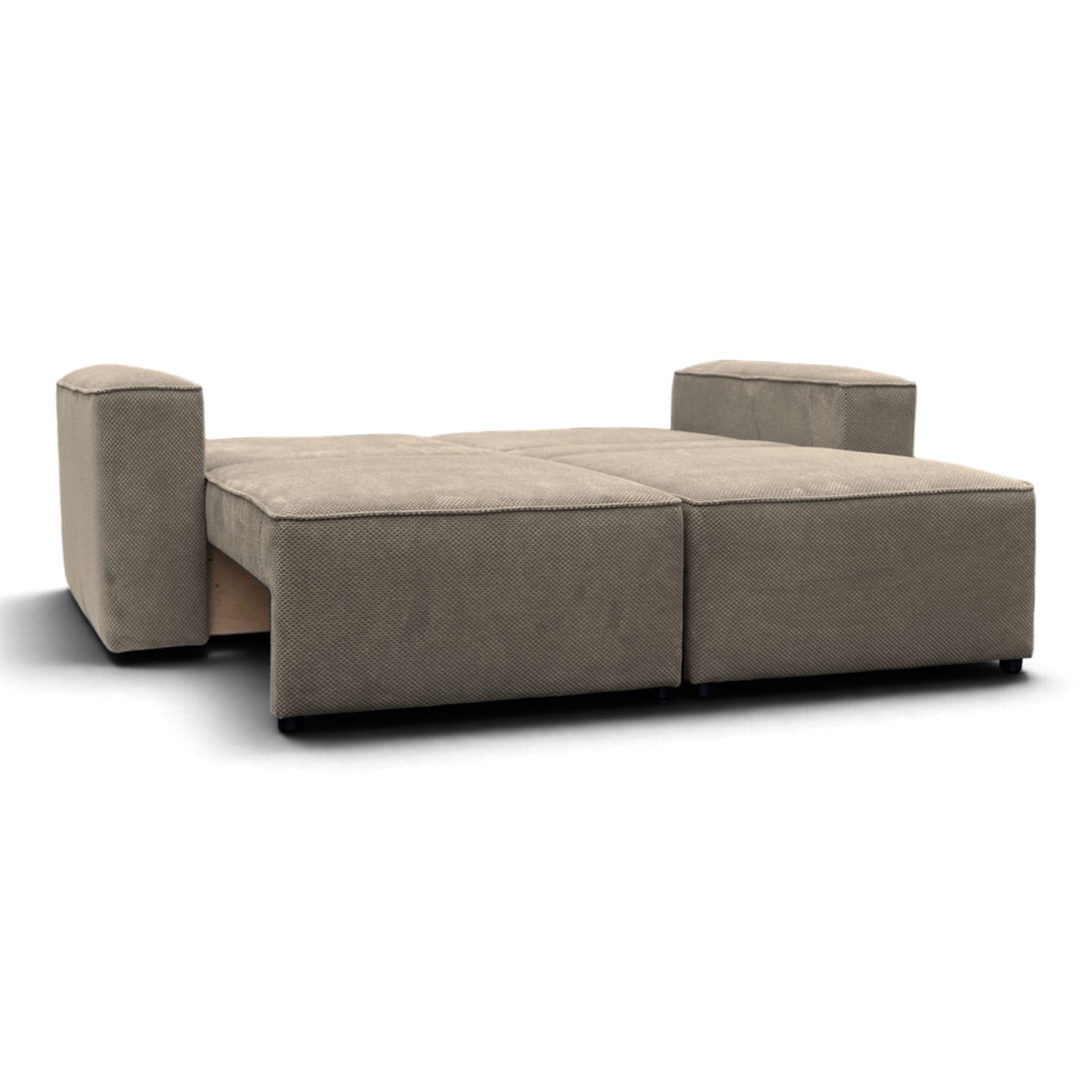 Neo Lux modular sofa bed with bedding storage, beige — photo 5