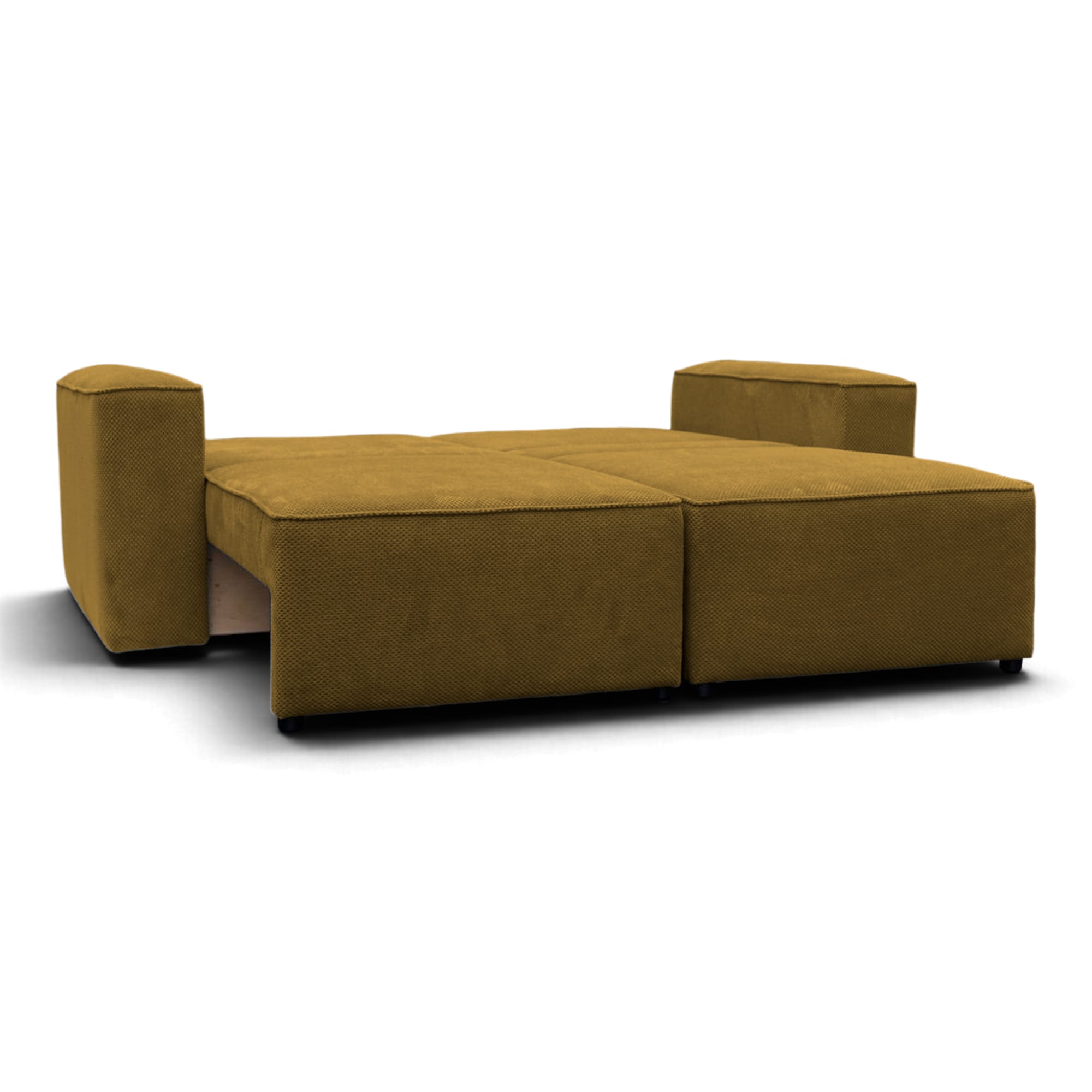 Neo Lux modular sofa bed with bedding storage, mustard — photo 5