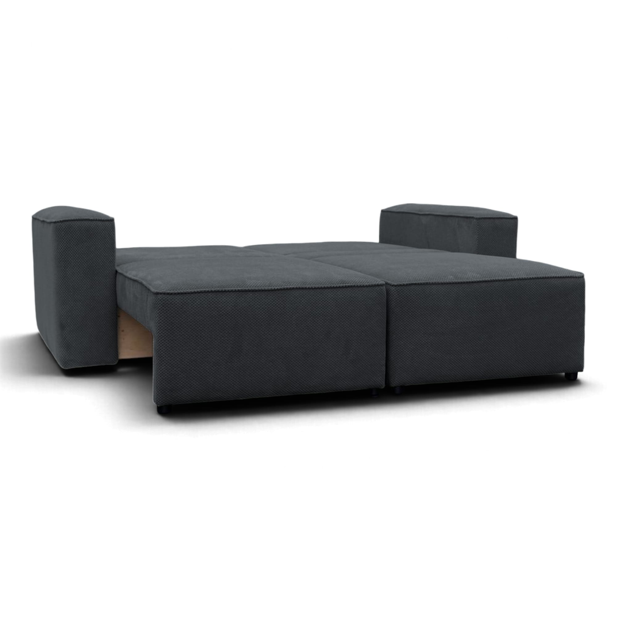 Neo Lux modular sofa bed with bedding storage, dark gray — photo 5