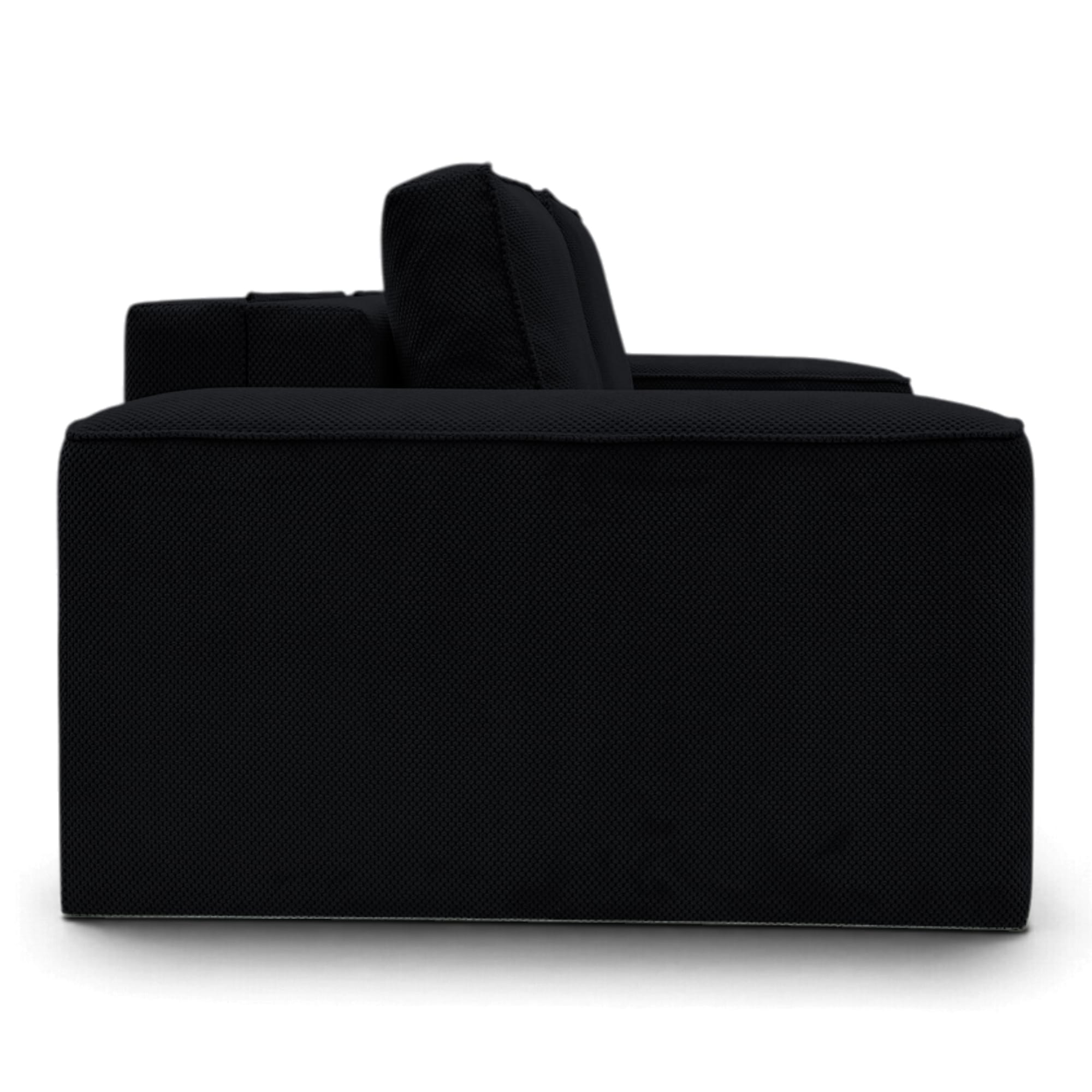 Neo Lux modular sofa bed with bedding storage, black — photo 6