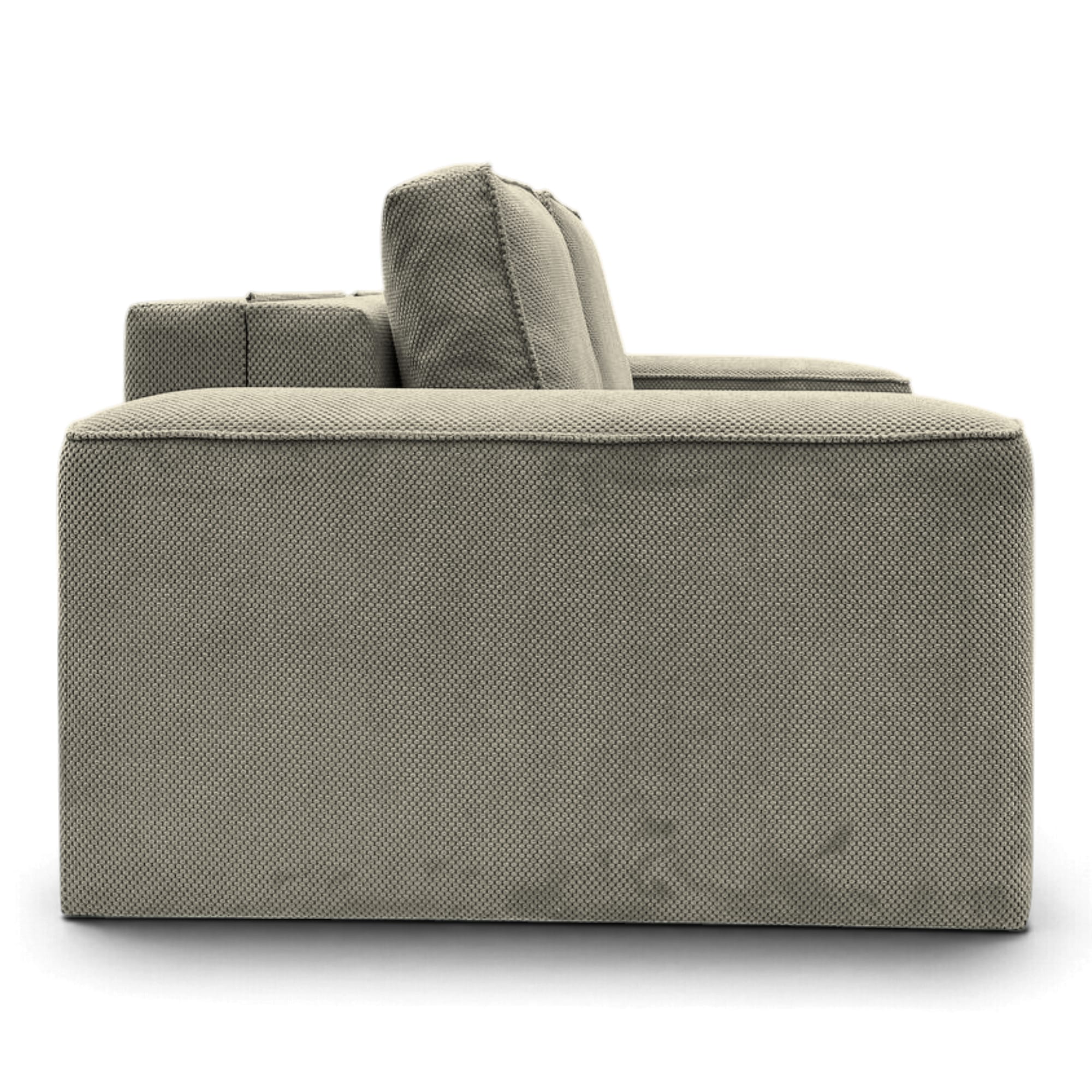 Neo Lux modular sofa bed with bedding storage, beige — photo 6