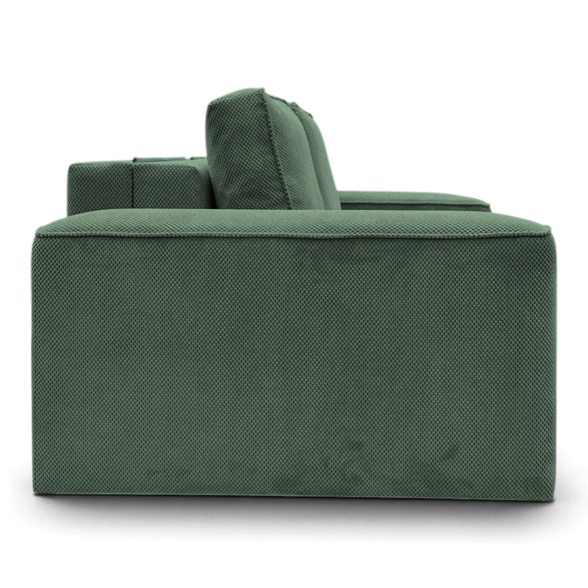 Neo Lux modular sofa bed with bedding storage, gray-green — photo 6