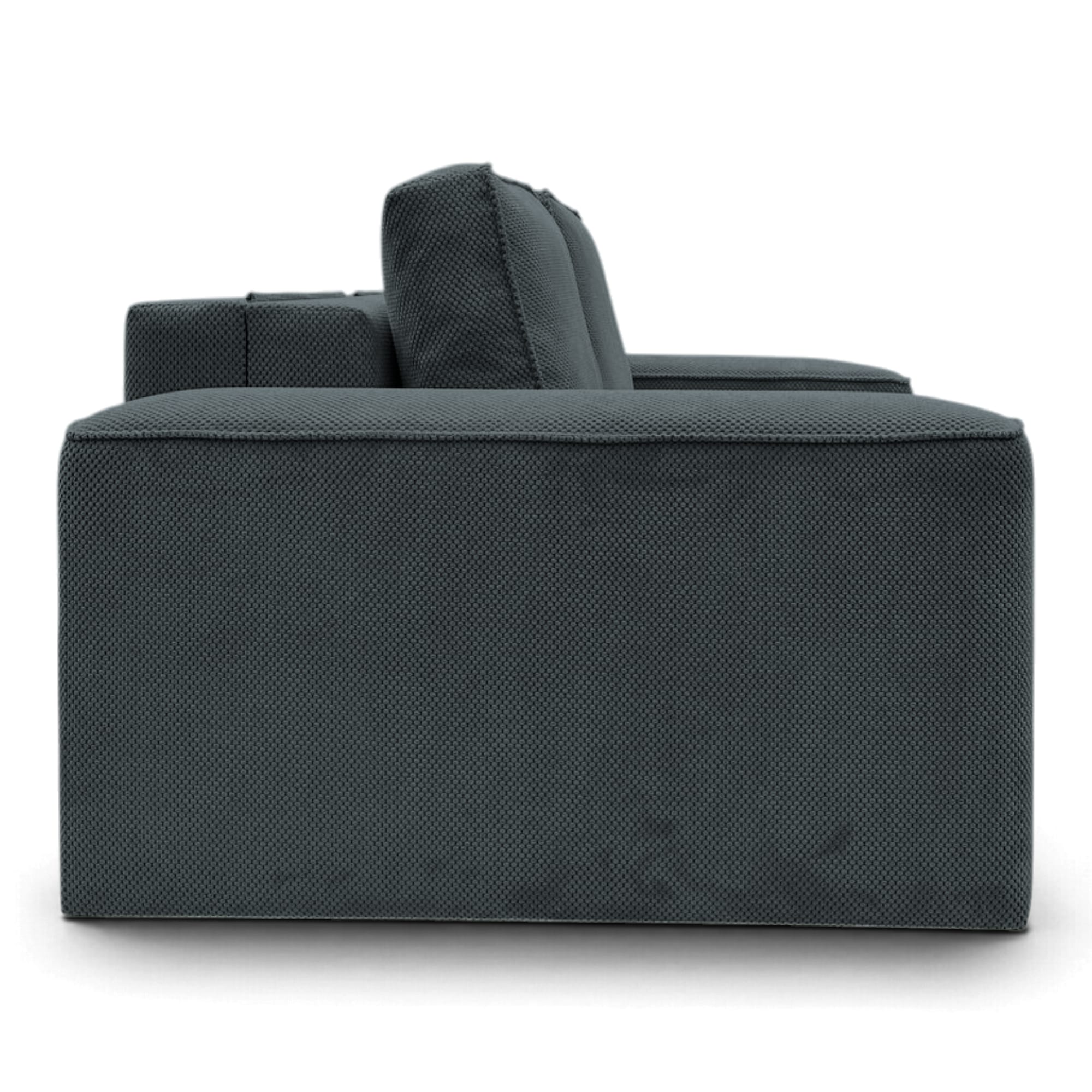 Neo Lux modular sofa bed with bedding storage, dark gray — photo 6