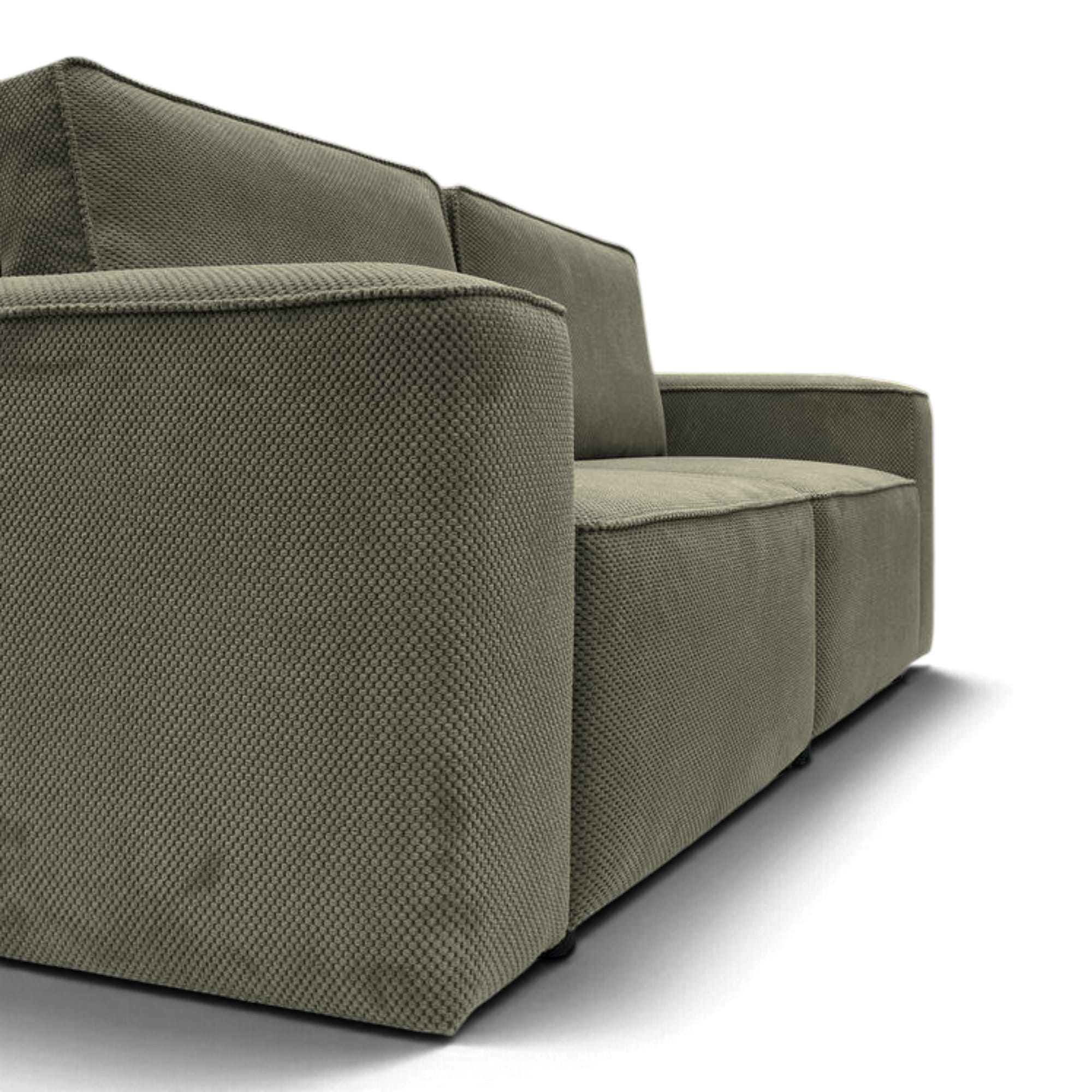 Neo Lux modular sofa bed with bedding storage, beige — photo 7