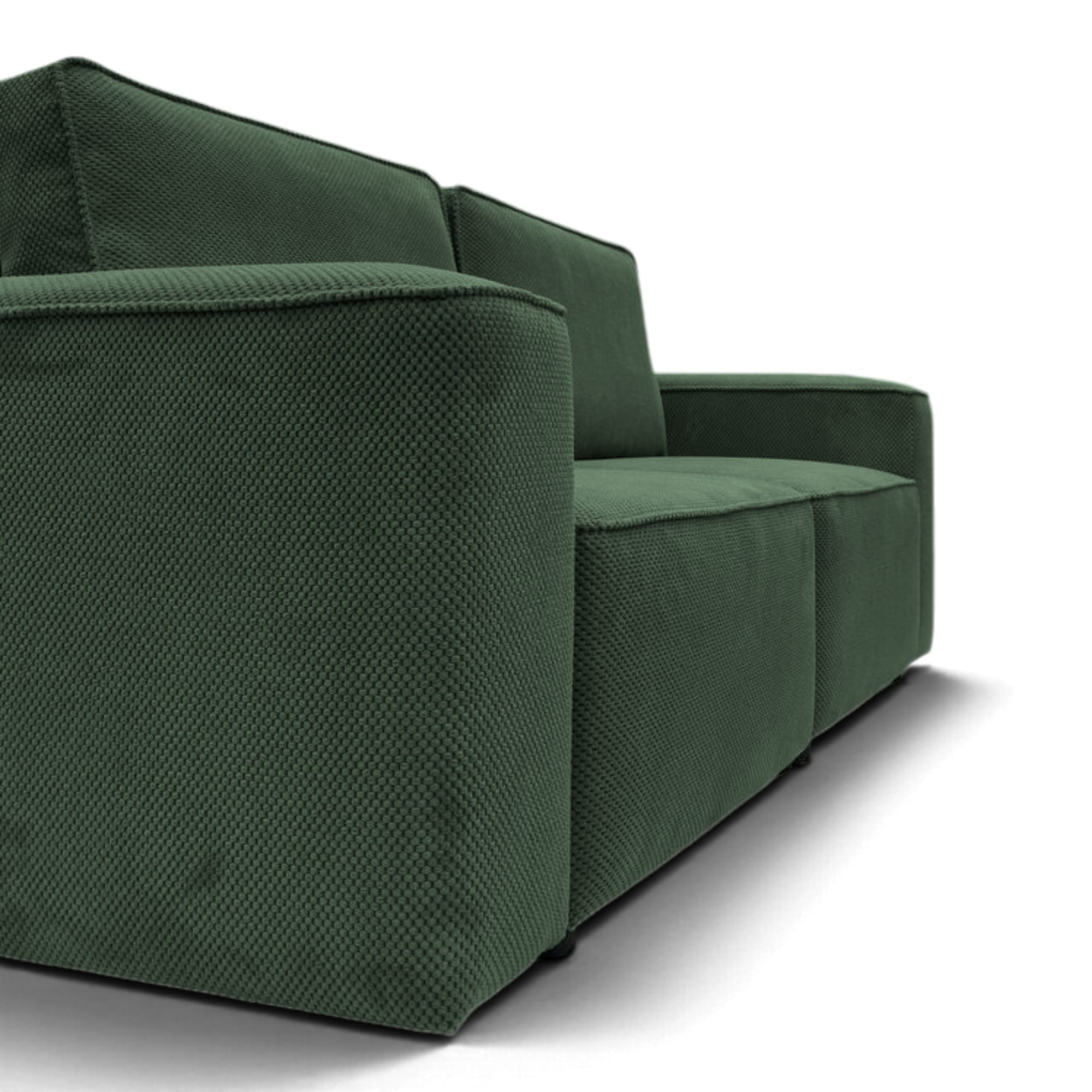 Neo Lux modular sofa bed with bedding storage, gray-green — photo 7