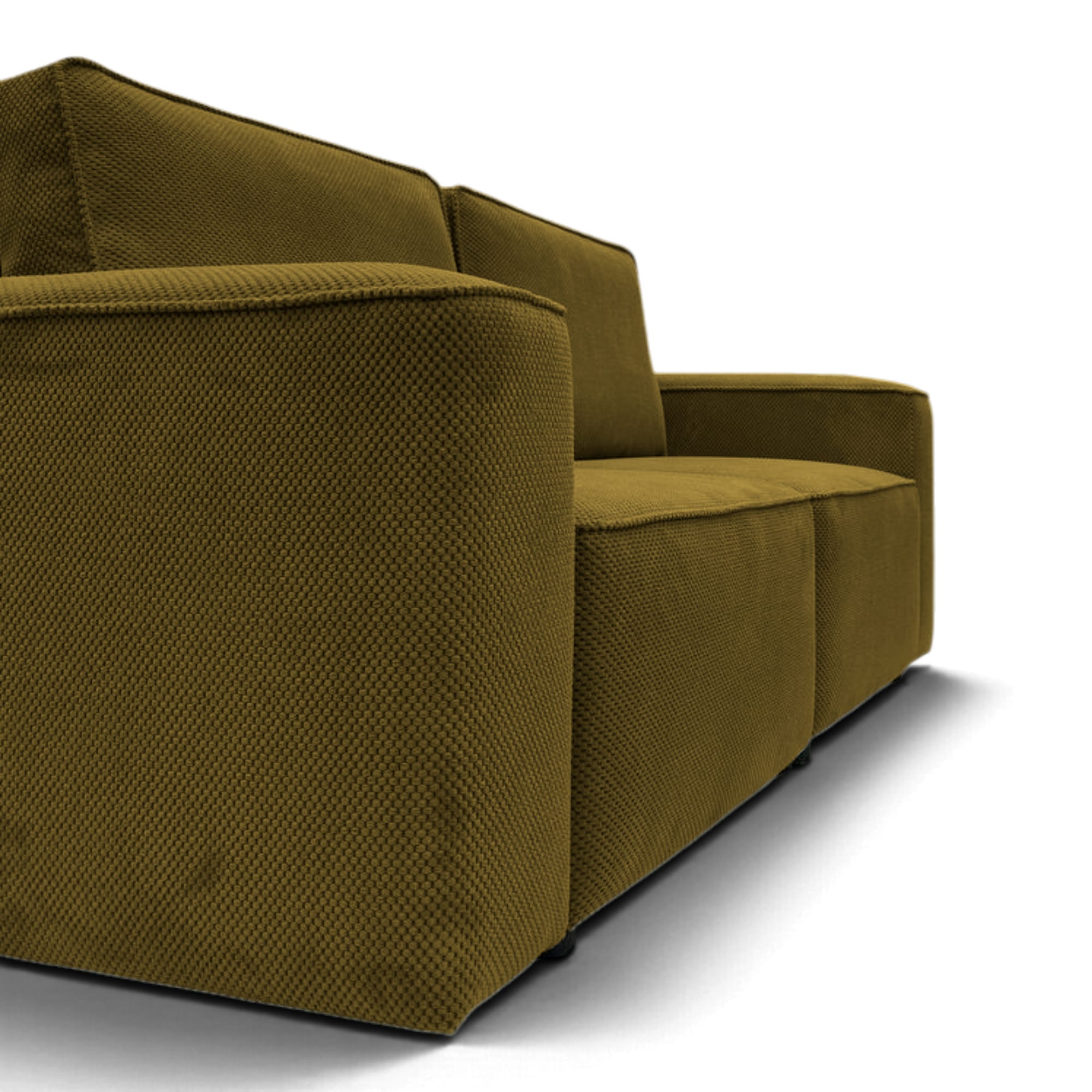 Neo Lux modular sofa bed with bedding storage, mustard — photo 7